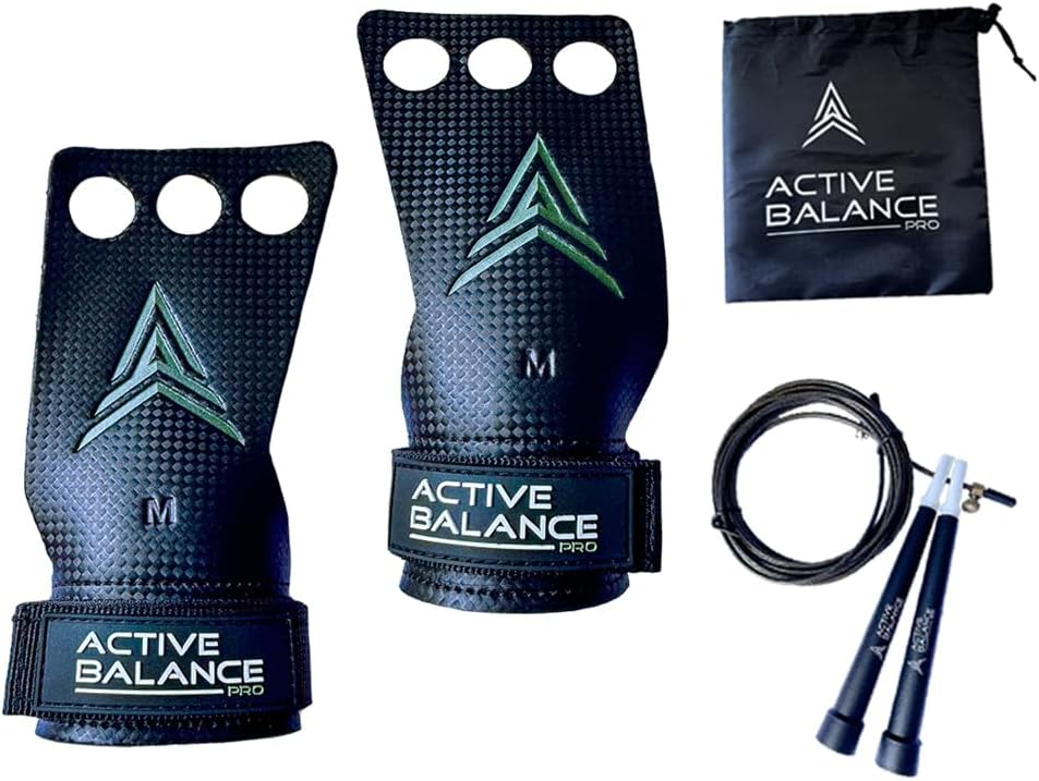 Pull Up Grips with Jump Rope - Gymnastics Grips with Strong Buckle and ...