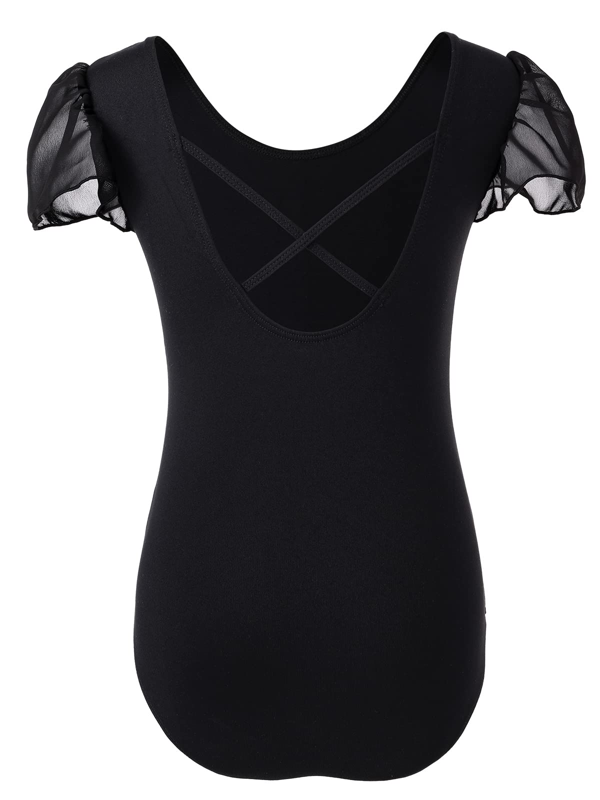 Bezioner Maillot Ballet Niña Maillot de Danza Leotardo Gimnasia Manga de Soplo para 3-12 Años — view 4