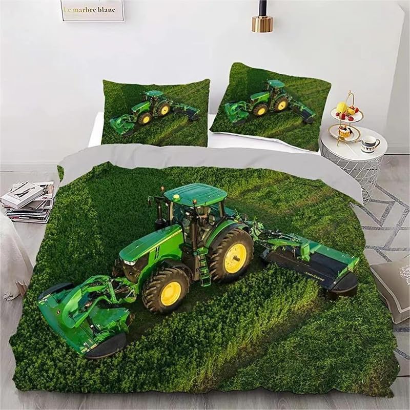 Housse de couette 220x240 tracteur cadeau decoration anniversaire original