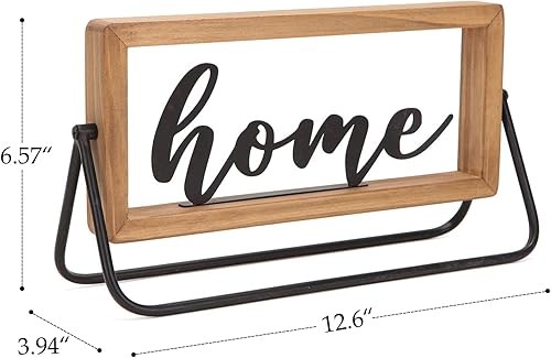 Miniatura 6 de NIKKY HOME Letrero de madera para el hogar, letrero de letras con recorte independiente para el hogar, letrero rústico para mesa, letrero decorativo