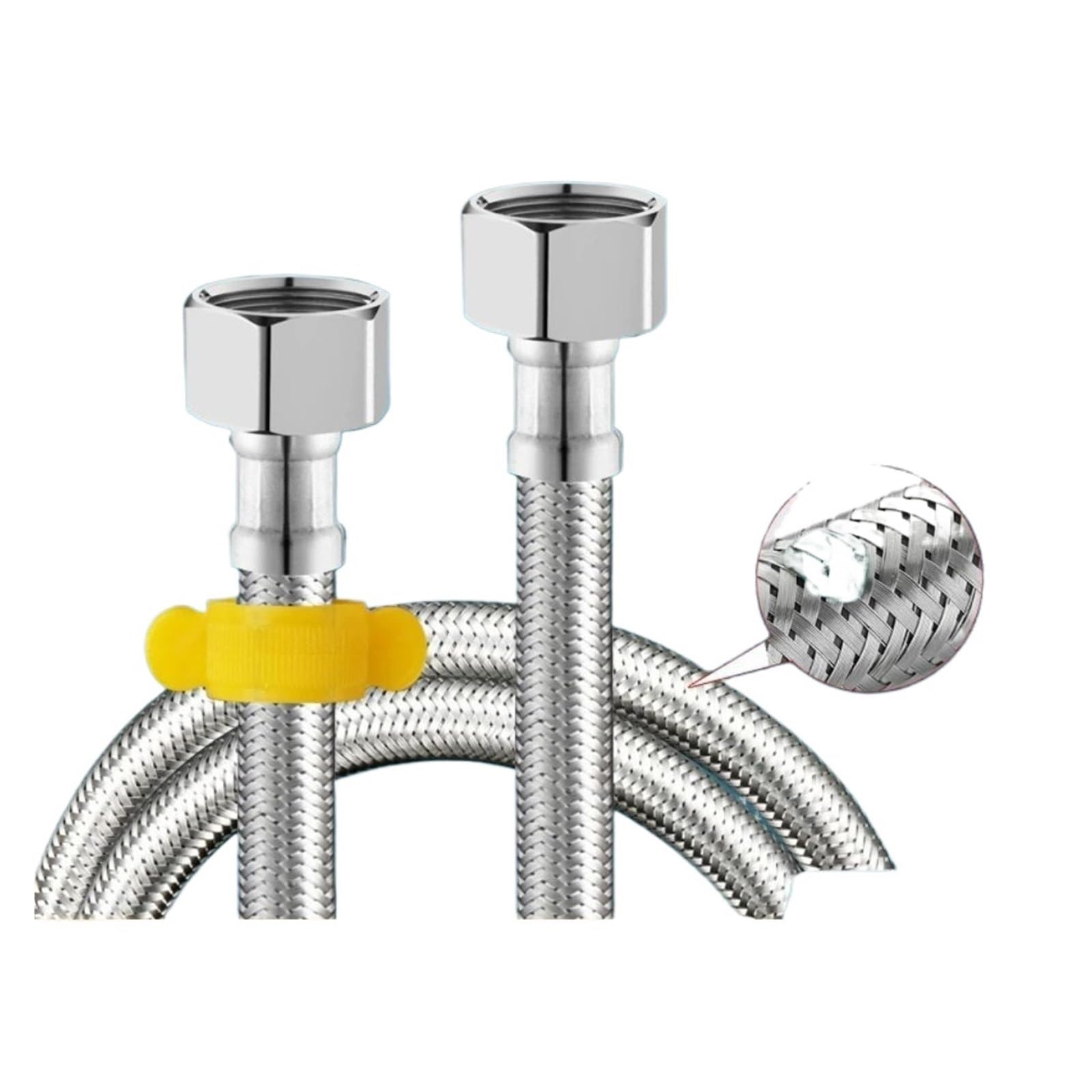 Manguera Flexible Trenzada, Grifo De Inodoro Con Calentador De Agua, 20-200 Cm