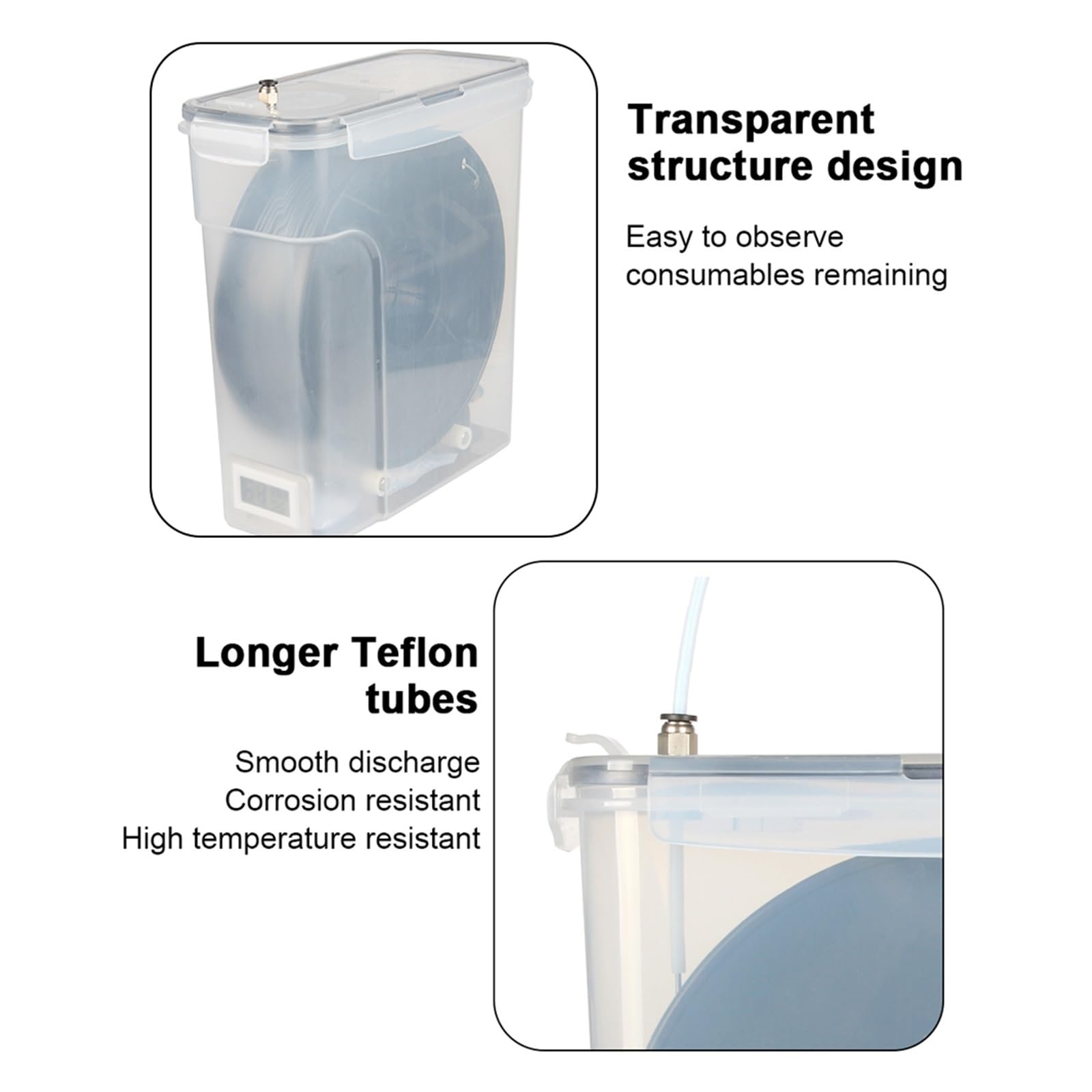 3D Printing Filament Box Enclosure Storage Holder Keeping Filament Dry for TPU ABS PLA