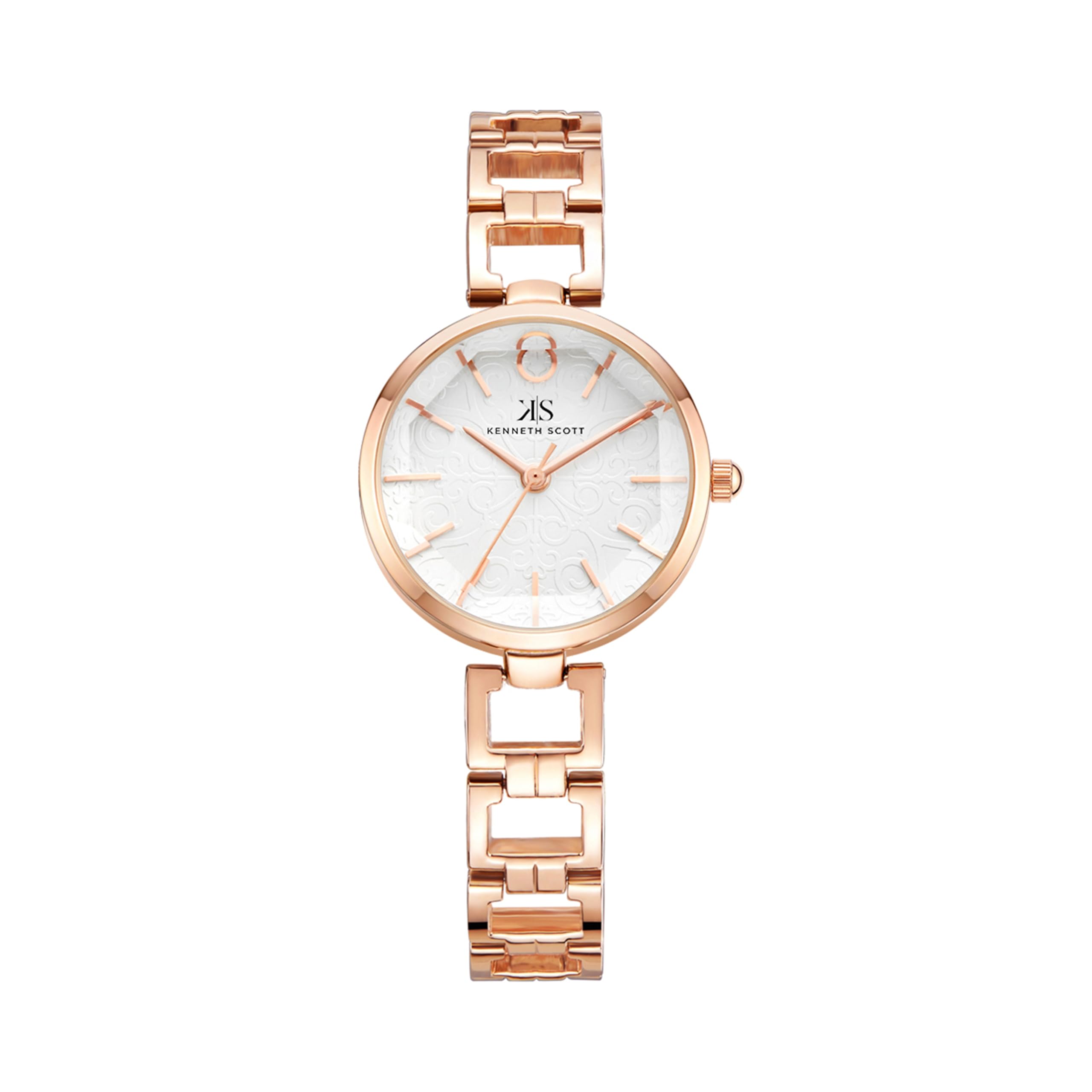 Women's PC21 Movement Watch, Analog Display and Alloy Strap - K23514-RBKW, Rose Gold, Rose Gold, Bracelet-image-10