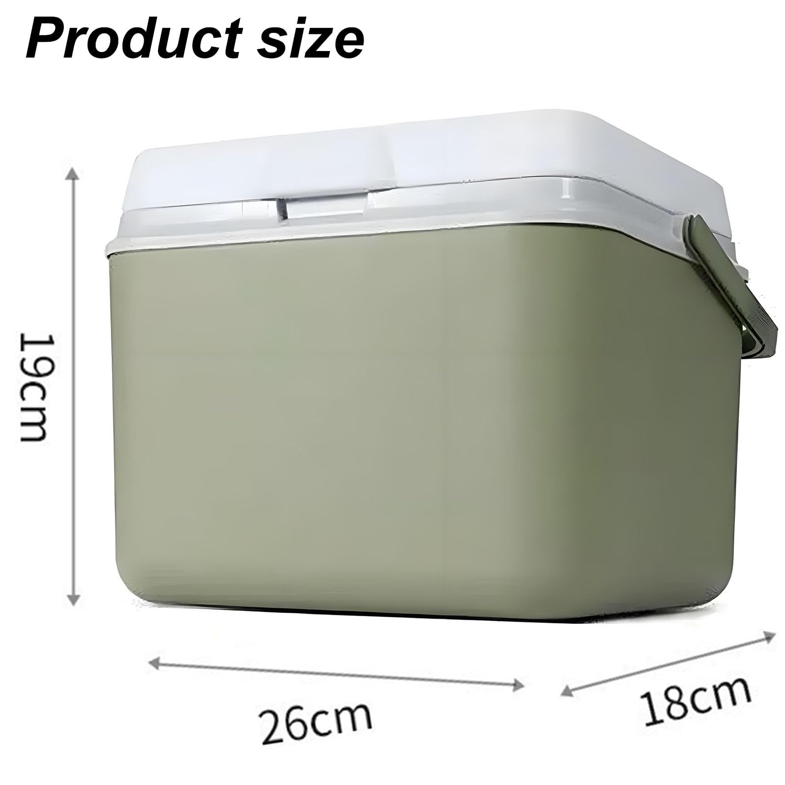 5L Cool Box, Contenitore Termico, Frigo Portatile, Thermobox, Scatola Termica per il Trasporto di Alimenti, Freddo Per Picnic Auto Spiaggia Viaggio Pasti All Aperto,7.5*10.2*6 in(Color:Verde)