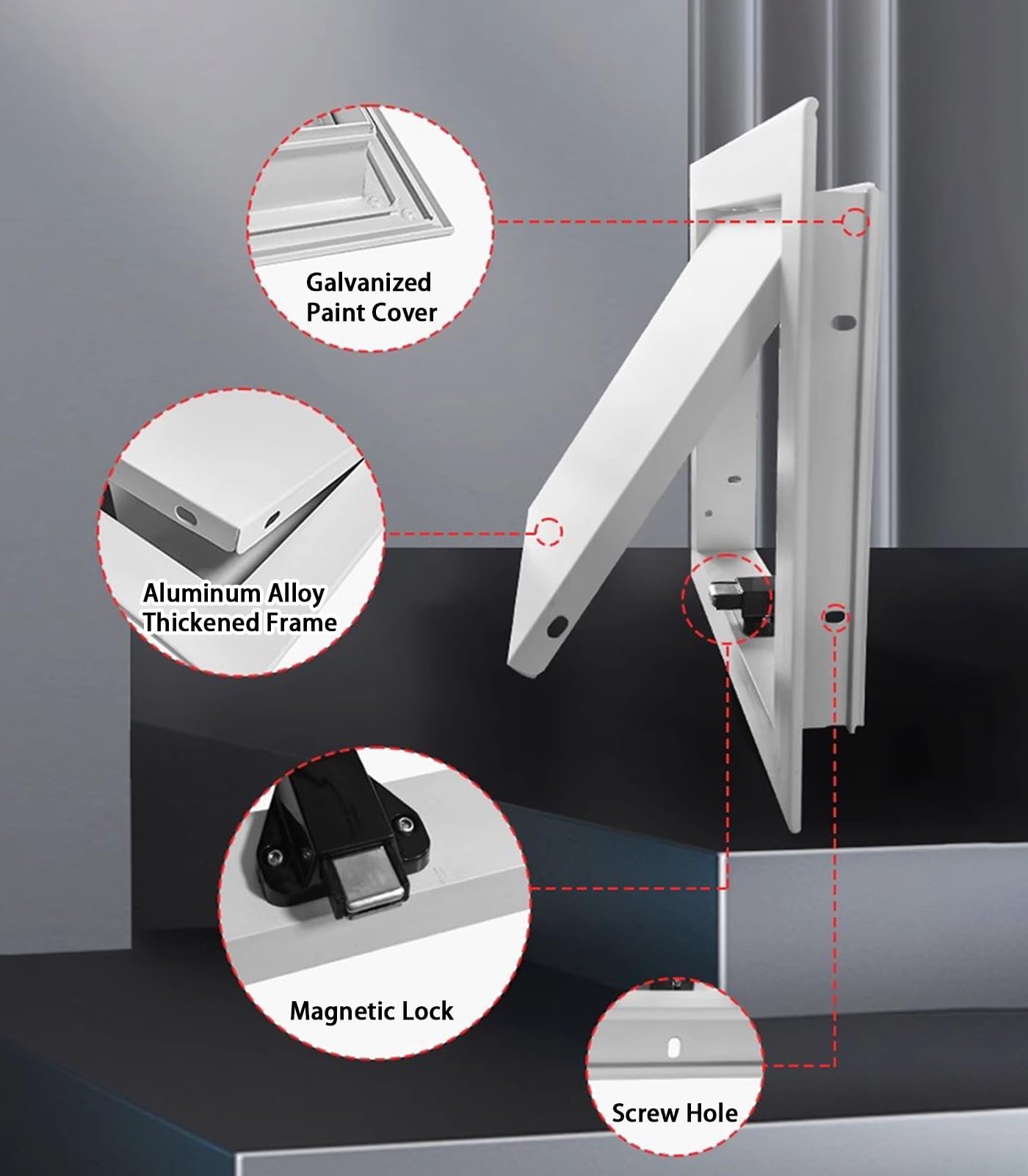 Amazon.co.jp: 点検口 4.7～36インチの磁気配管アクセスパネル、壁用