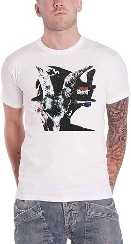 Slipknot Iowa Goat Shadow - Camiseta ajustada para hombre, color blanco