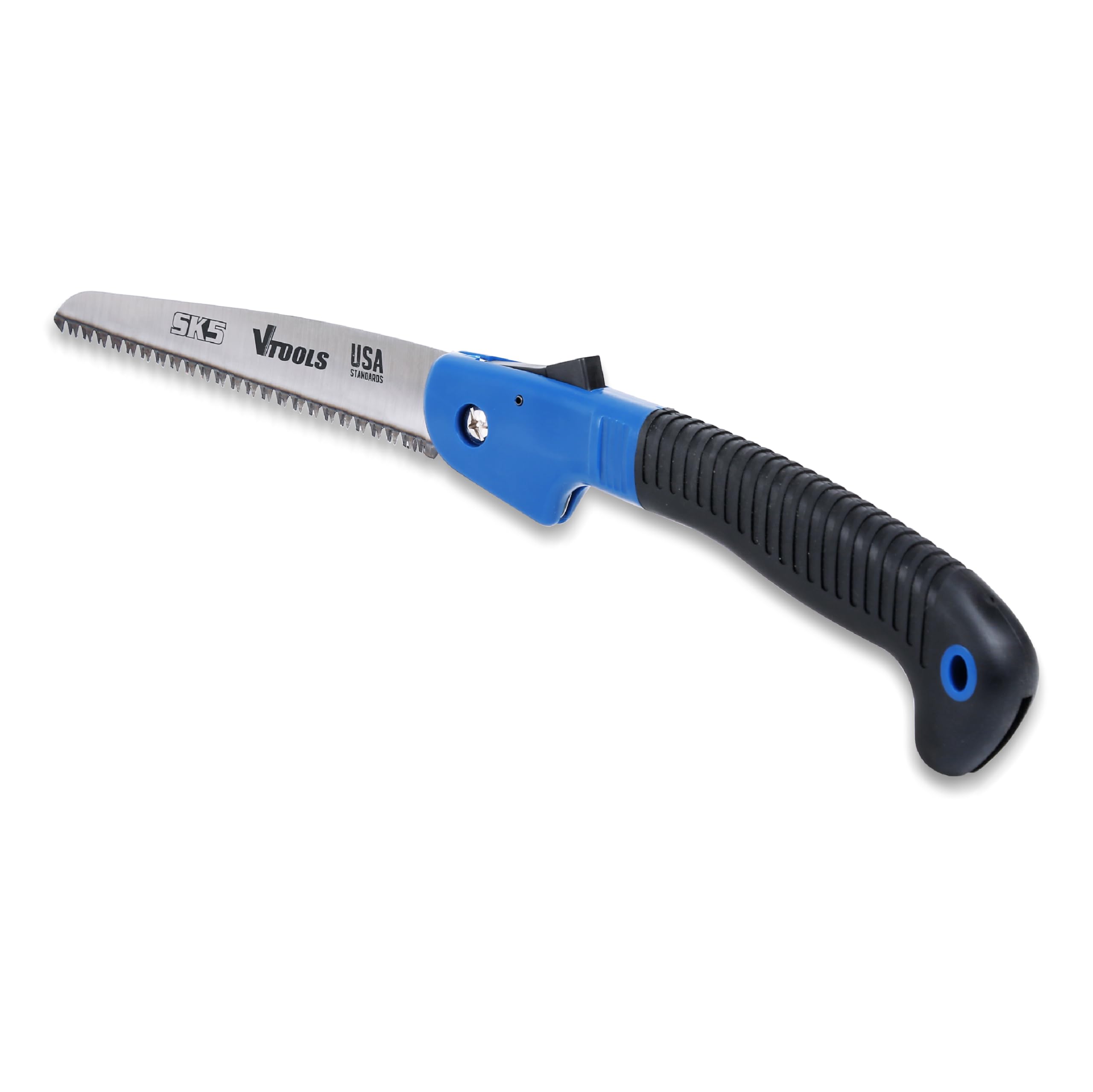 VTOOLS 8 Inch Folding Outdoor Saw, With 7 Hardened SK5 Blade For Cutting Branches, Compact Design, Triple Teeth, for Wood Cutting Camping Gardening Work, Hiking, Landscaping, Tree Trimming, VT2229