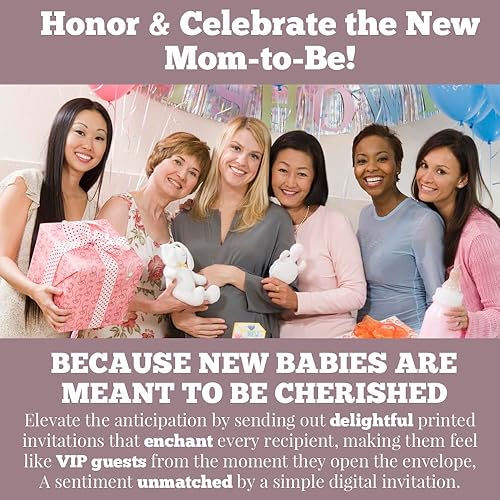 Miniatura 7 de AmandaCreation - Invitaciones florales de acuarela de hortensias azules y moradas para baby shower para gemelos, 20 tarjetas de relleno de 5 x 7