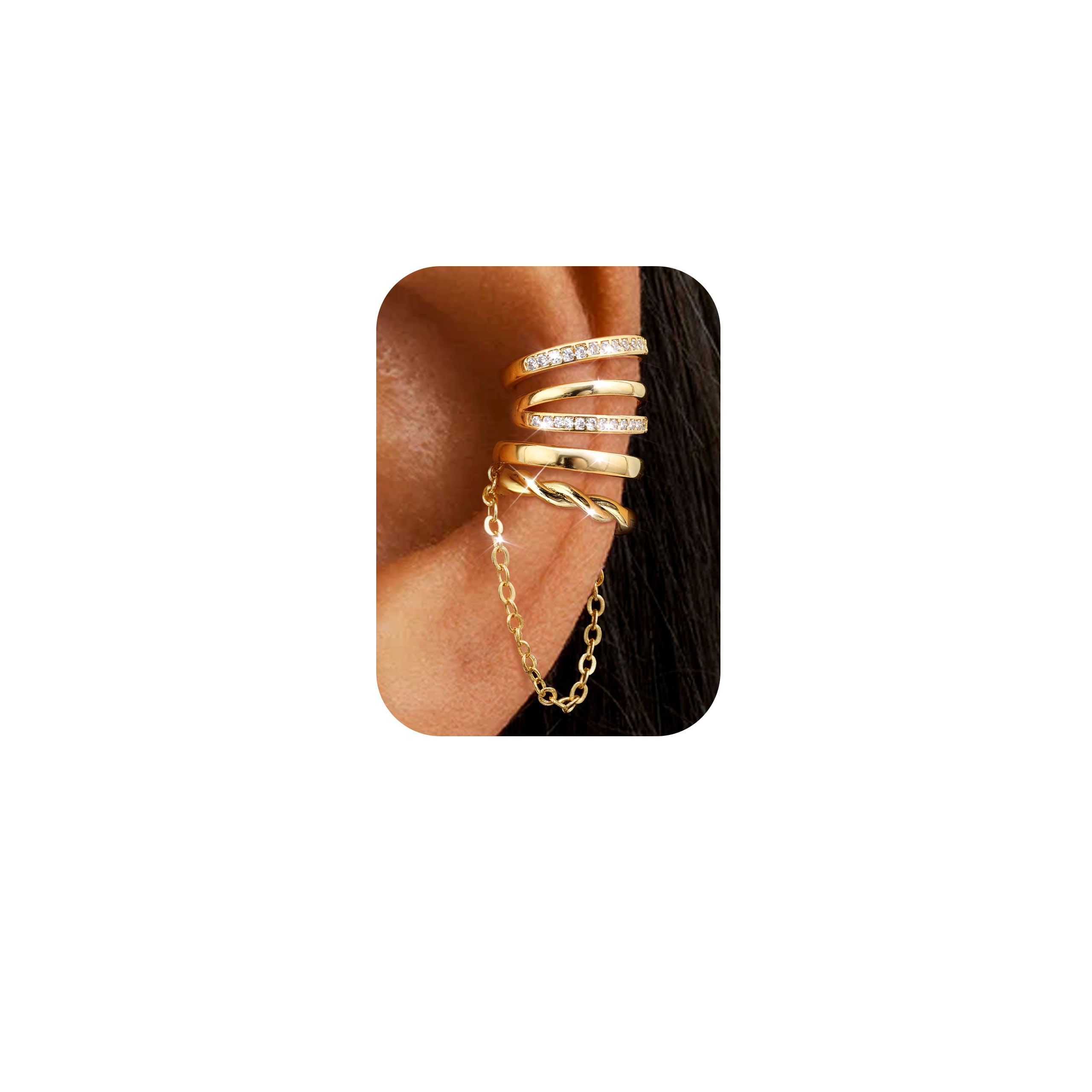Roheafer Ohrringe Set - 3-4 Paare 925 Sterling Silber Ohrrin