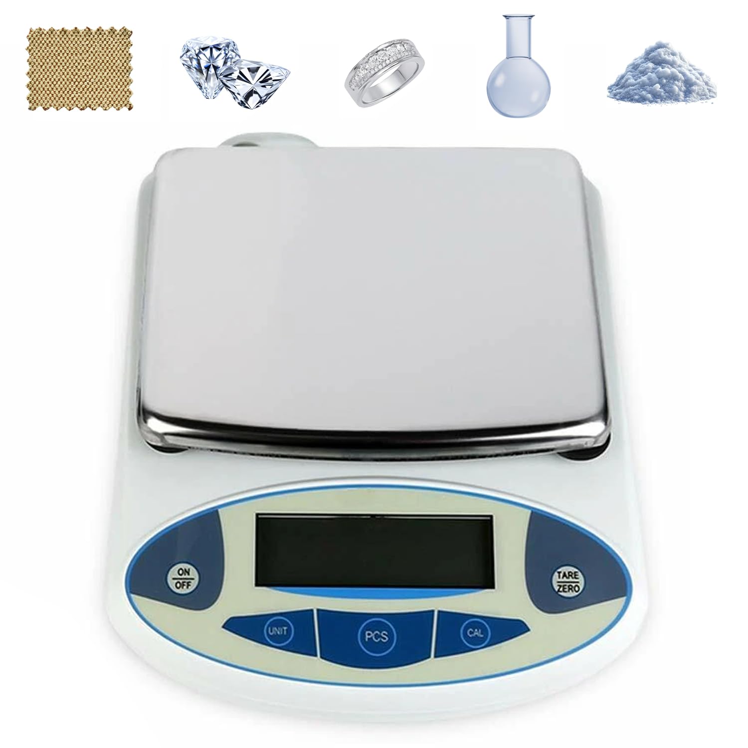 Báscula digital de laboratorio de 5 kg x 0,1 g con pantalla digital de alta definición, báscula digital de laboratorio de 0,01 g, balanza electrónica analítica de precisión para laboratorio, joyería