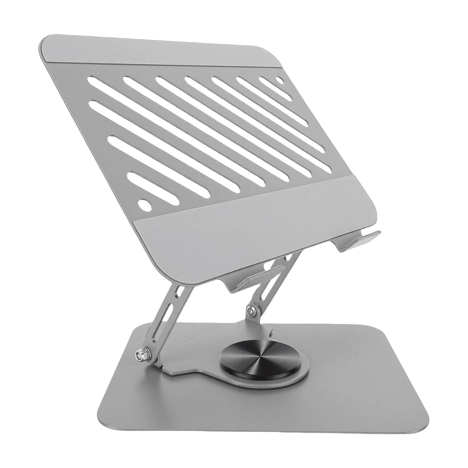 PUSOKEI Supporto Ergonomico per Notebook | Supporto per Laptop in Alluminio Regolabile con Rotazione a 360 Gradi per Uso da Scrivania