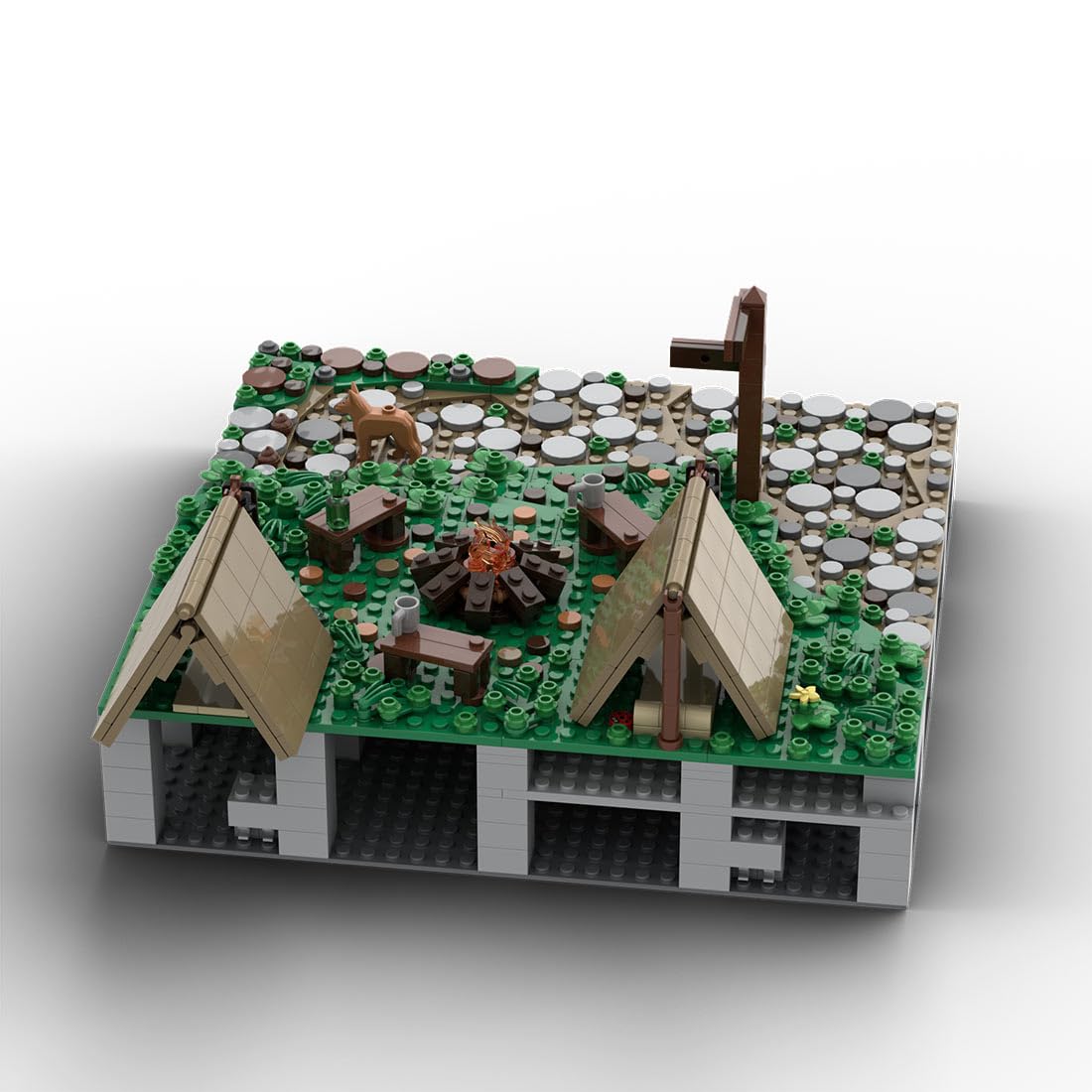 Burg Hohengeroldseck model z klocków zaciskowych, historyczny model zamku z 62 modułów, rozszerzenie krajobrazu, prezent dla miłośników historii i kolekcjonerów zamków, 823 części
