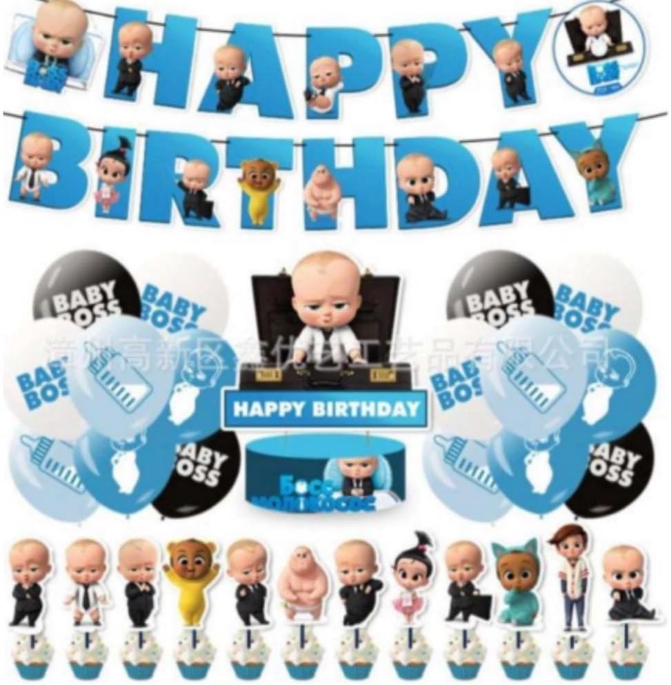 baby birthday decoration and supplies, baby party supplies and theme balloon, happy birthday banner, cake topper,cup cake,baby theme party