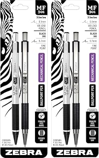 Zebra M/F-301 The Original Mechanical Pen & Pencil Set, Fine Point (57011) 2 Pack