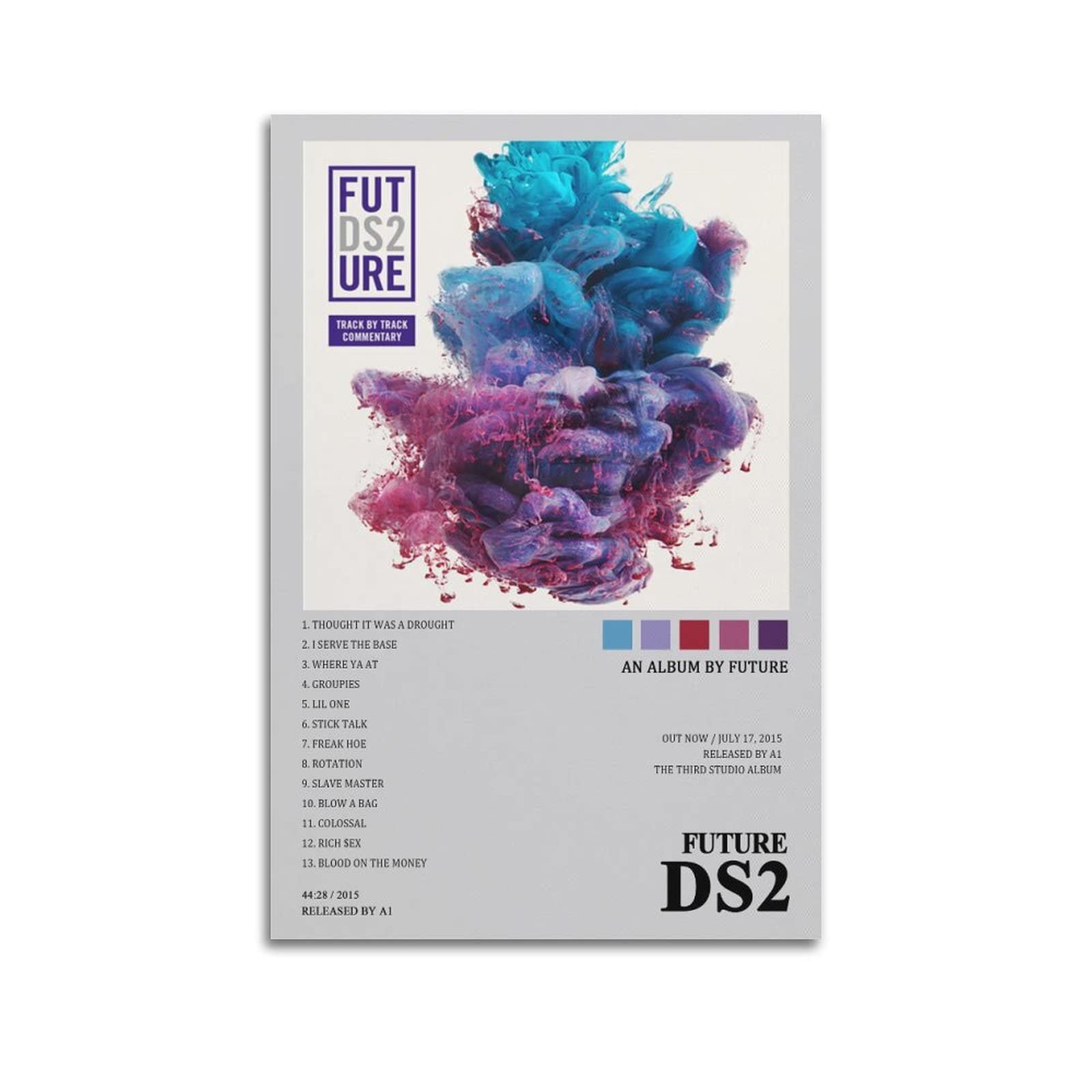Future DS2 Album Poster Canvas Posters Bedroom Aesthetic Wall Art Living Room Print Decorative Canvas Poster 16x24inch(40x60cm) Unframe-style