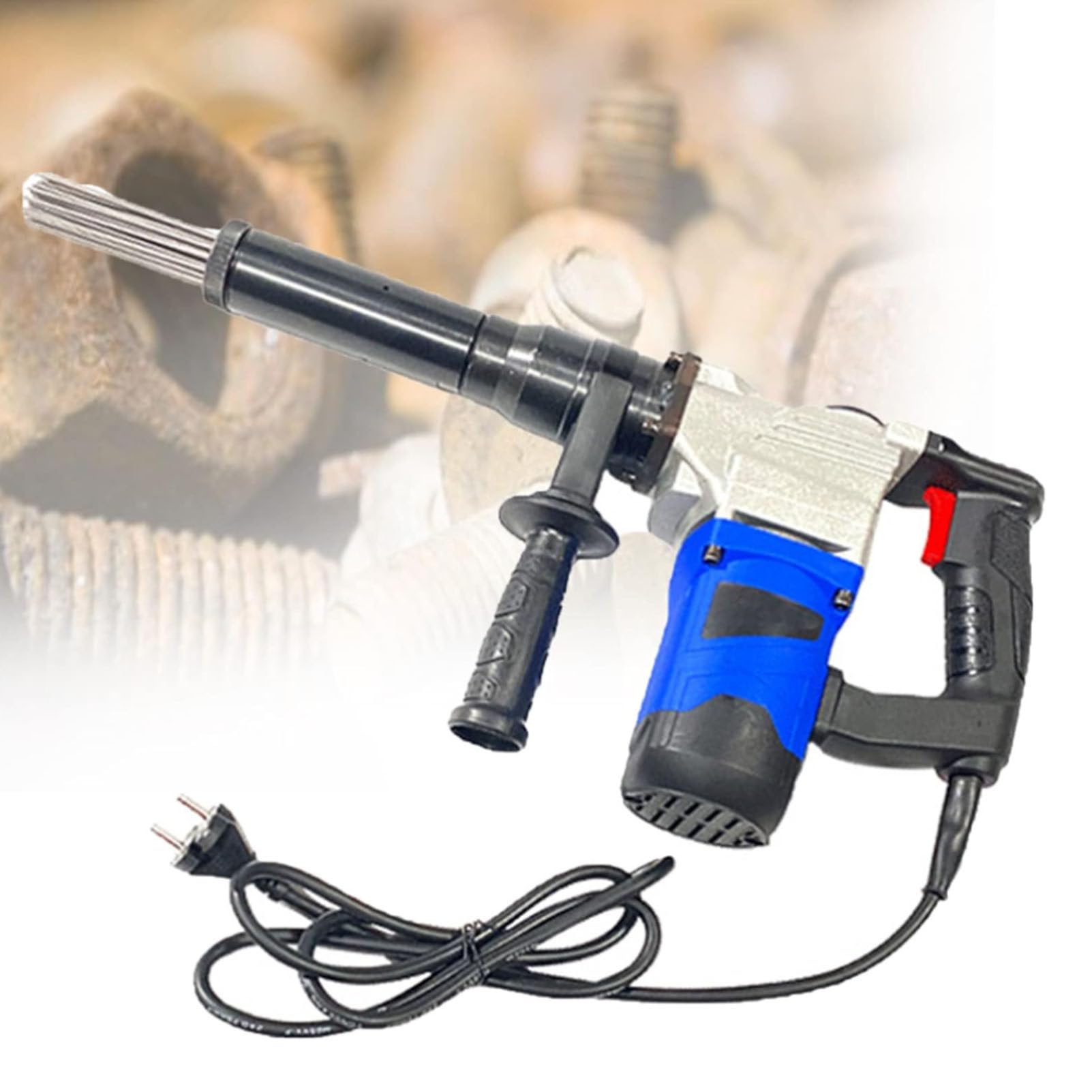 Elektryczny pistolet do uszkodzenia i igły, o wysokiej mocy o wysokiej mocy elektrycznej skali igły Ręce trzymane w skali igłowej dłuta strumieniowa do usuwania rdzy, żucza spawania i farby