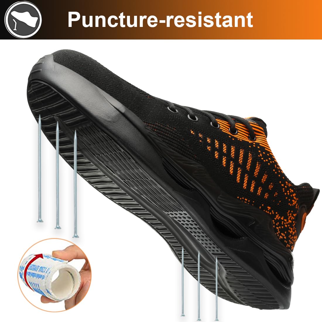 Scarpe Antinfortunistiche Uomo Donna Scarpe da Lavoro con Punta in Acciaio Scarpe da Cantiere 36-46