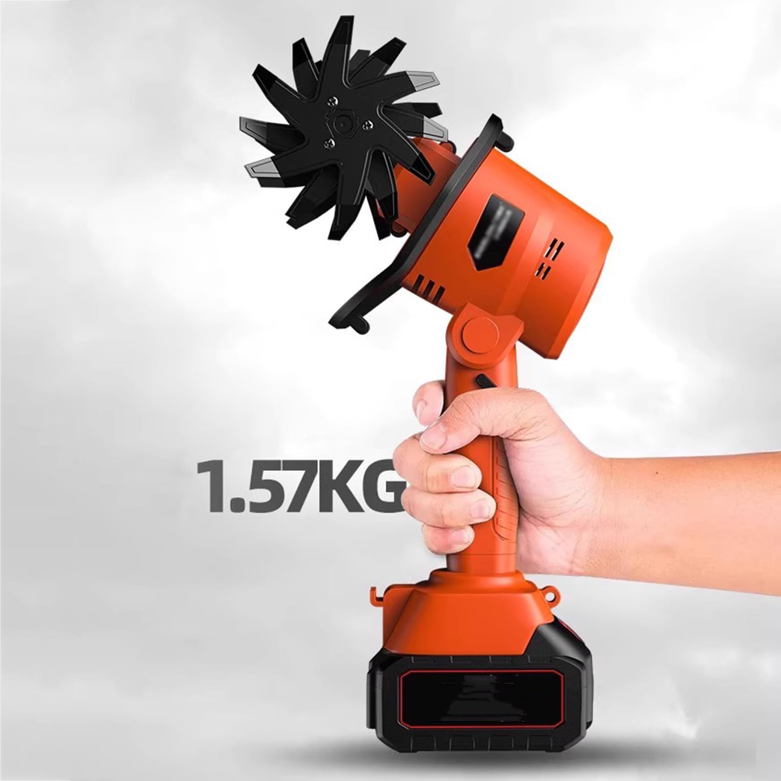 Bezprzewodowy Mini Kultywator, Elektryczny Silnik Ogrodowy 235 obr./min, z 4 Pasami Zębów, Szerokość Uprawy 128 Mm, Głębokość Robocza 103 Mm, Przenośny Odchwawacz