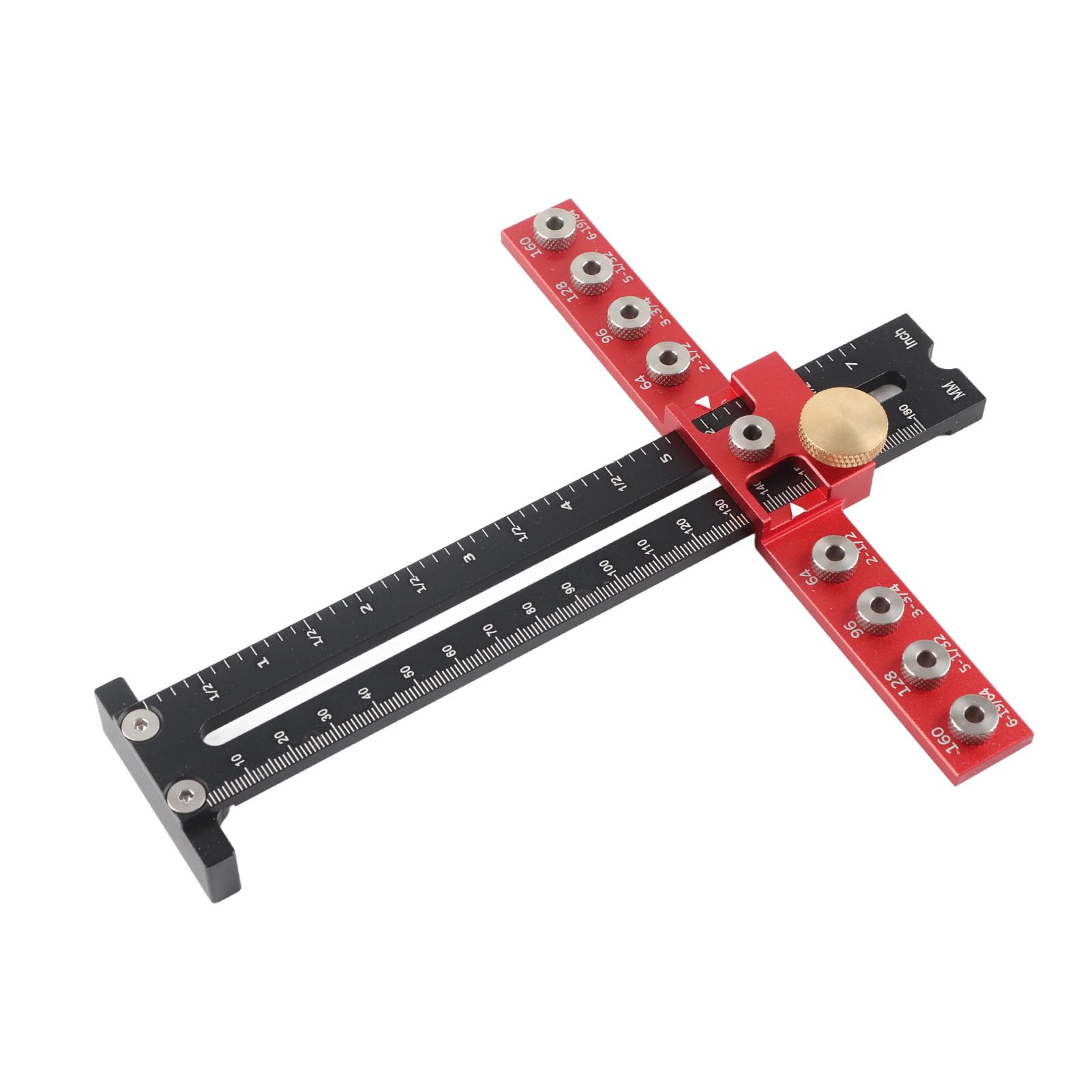 UadmePunch Locator, Adjustable Cabinet Hardware Jig Drill Guide with Center Punch, Woodworking Template for Precise Installation of Kitchen Door Handles, Drawer Pulls, Knobs on Cabinets & Furniture