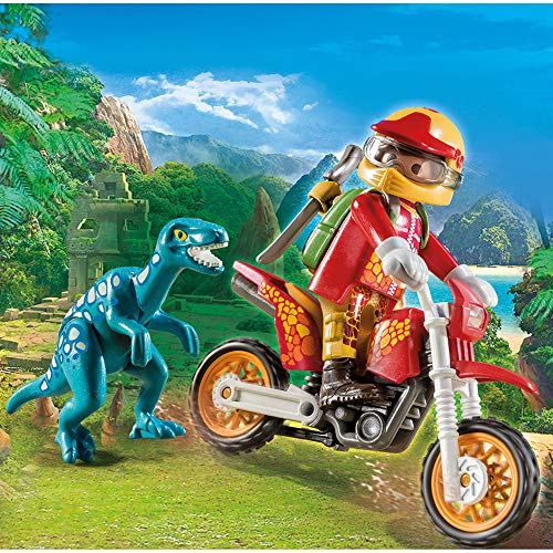 Playmobil The Explorers 9431 Pilote De Moto Et Raptor - vue 3