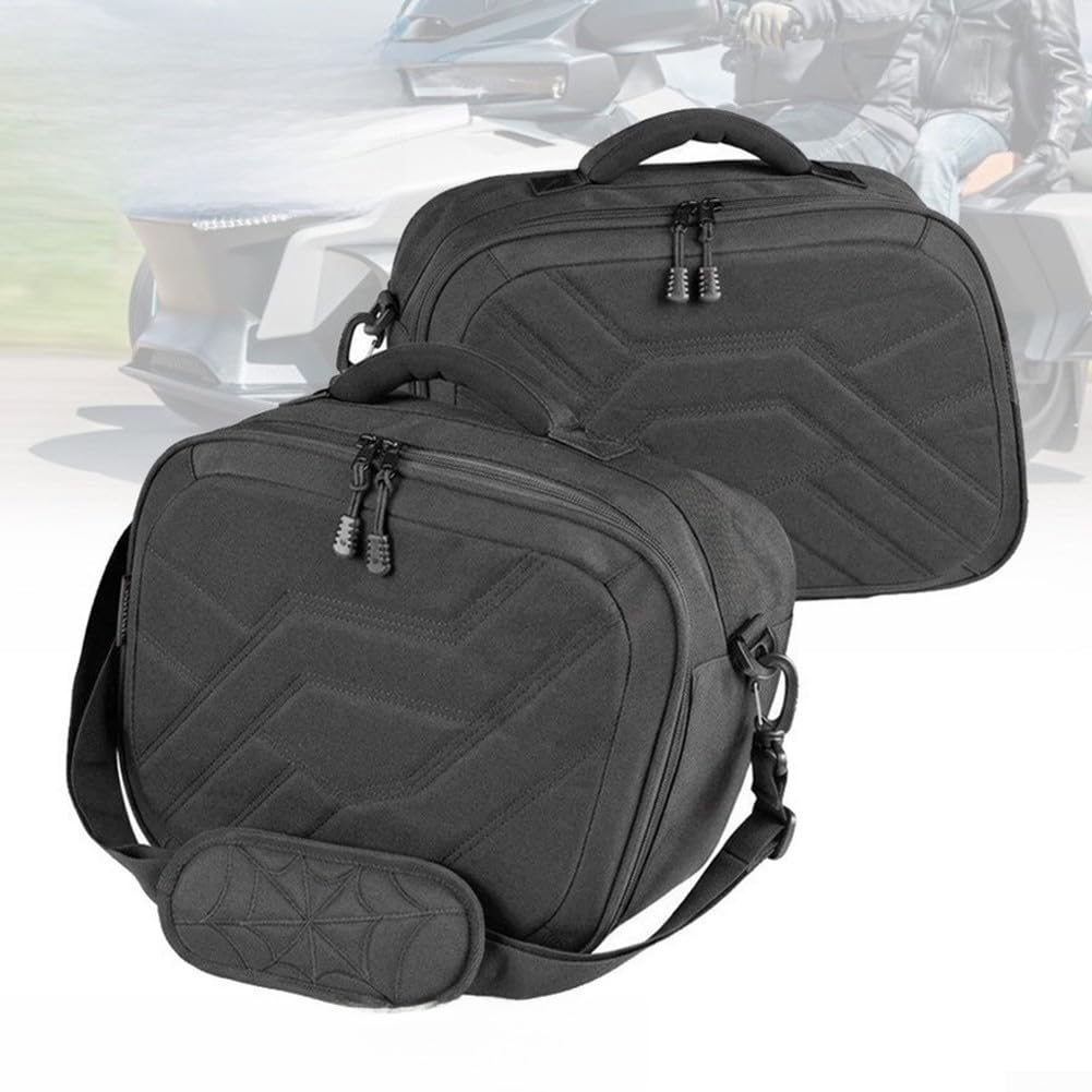 Juego de alforjas desmontables para Can-Am Spyder RT 2010-Presente, 900D Ox, bolsas interiores de tela con correas para el hombro, par izquierdo y derecho, para viajes de turismo