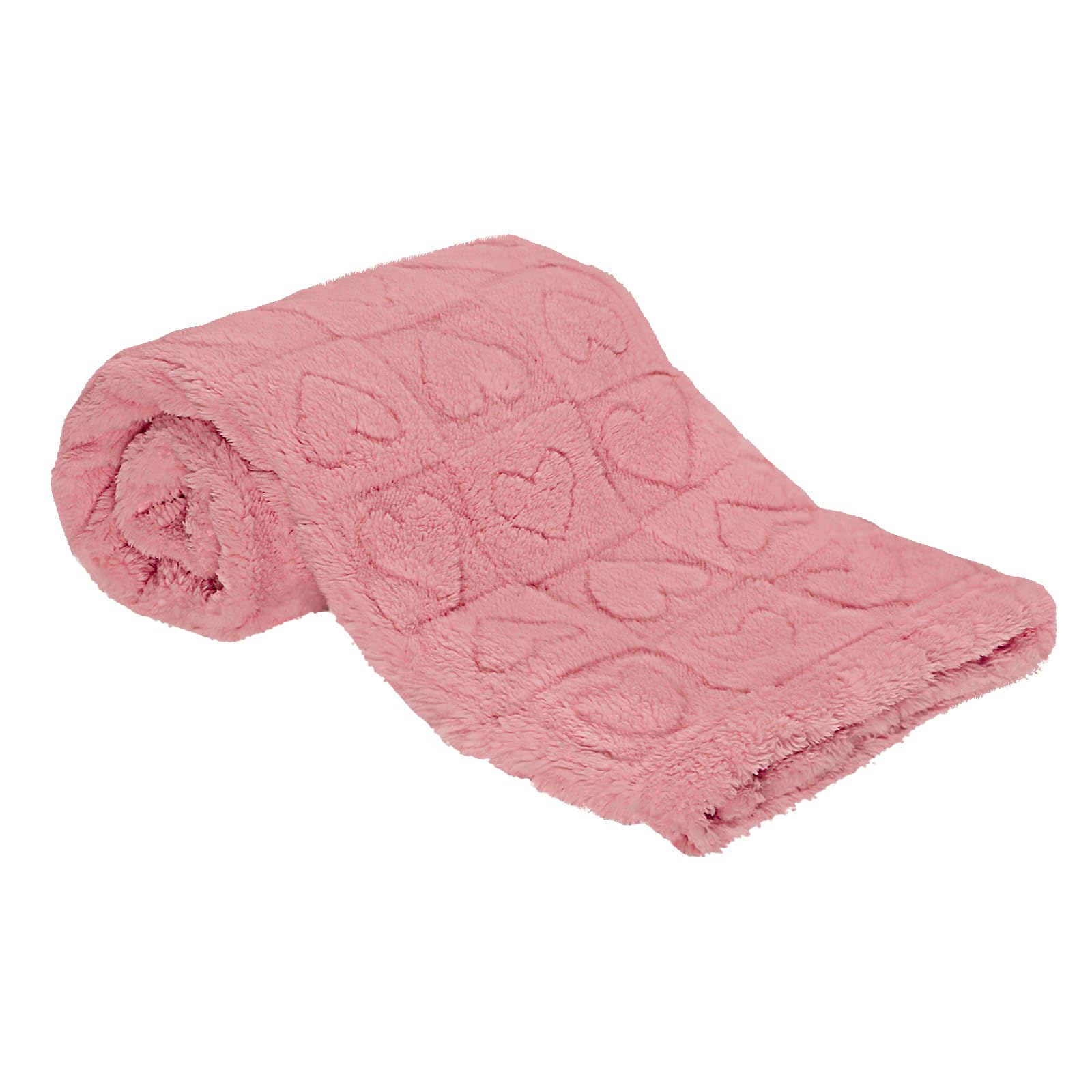 MACEVIA Heart Blanket Throws for Women Lightweight, Birthday Gifts for Her Mom Super Soft & Warm Fuzzy Fleece Blanket for Couch Sofa Bed Office 280gsm (Pink,30"x40")
