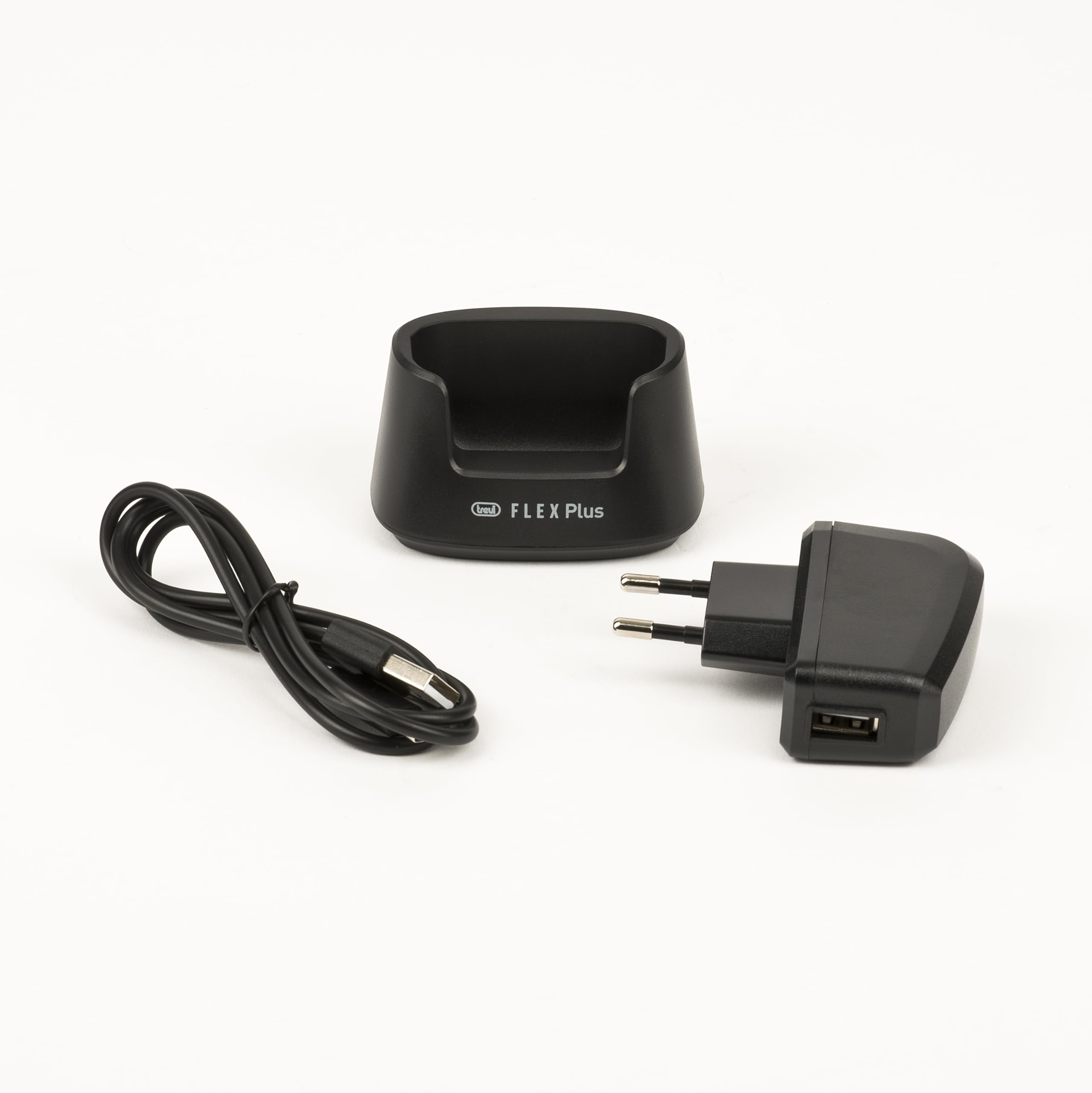 Trevi FLEX PLUS 55 Telefono Cellulare a Conchiglia per Anziani con Tasti Grandi Retroilluminati, Senior Phone con Tasto SOS Emergenza, Batteria Lunga Durata e Base di Ricarica Inclusa, Nero