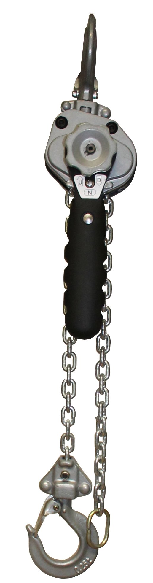 Mini Hebelzug Aluminiumgehäuse Kettenzug 250 kg Hub 1,5m mit Gürteltasche Ratschzug Hebezug Ratschenzug (41)