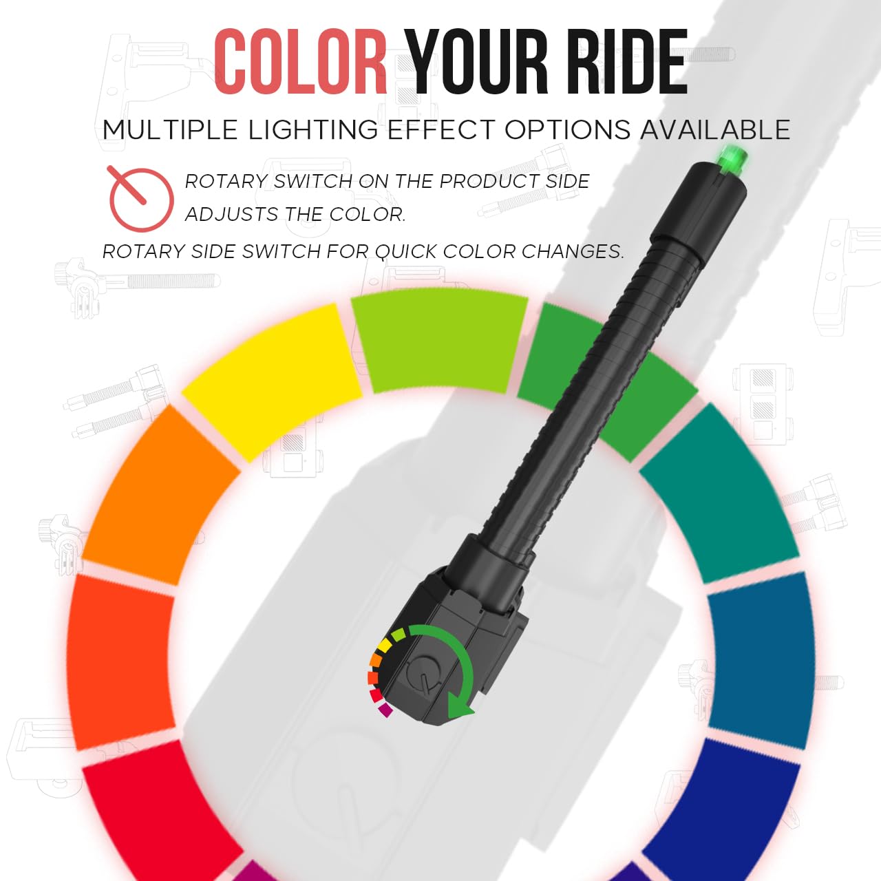 Feu Arrière de Vélo Intelligent, Feu Vélo avec Luminosité Réglable, Détection de Freinage, Éclairage Arrière pour Sécurité Nocturne