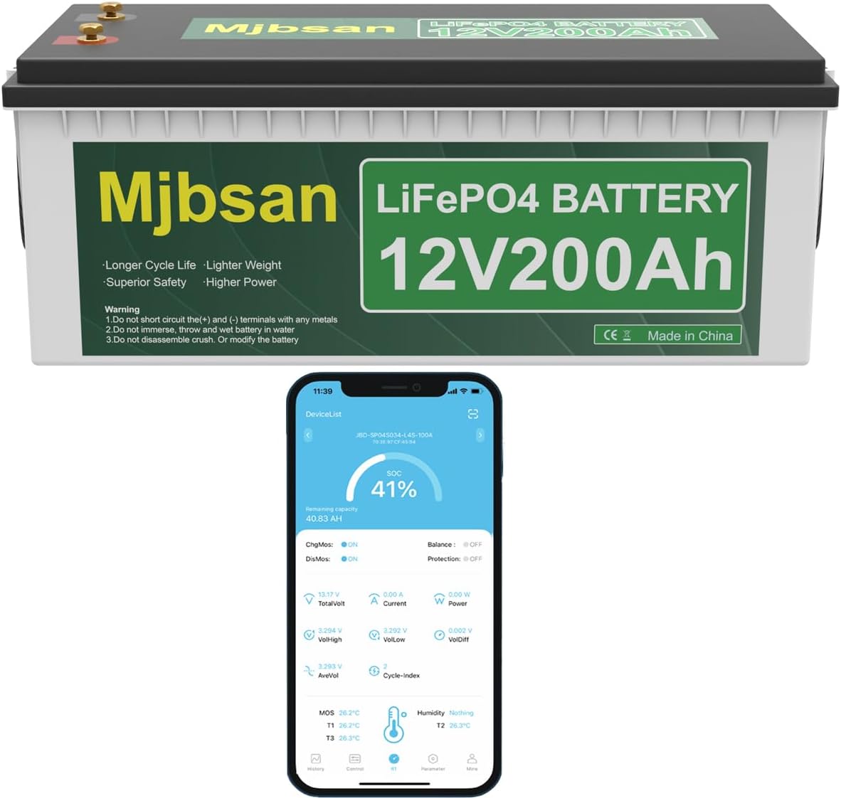 DATOUBOSS 12V 300Ah Lithiumbatterij, LiFePO4 Lithium-accu, Ingebouwde 200A BMS, 4000-15.000 Deep