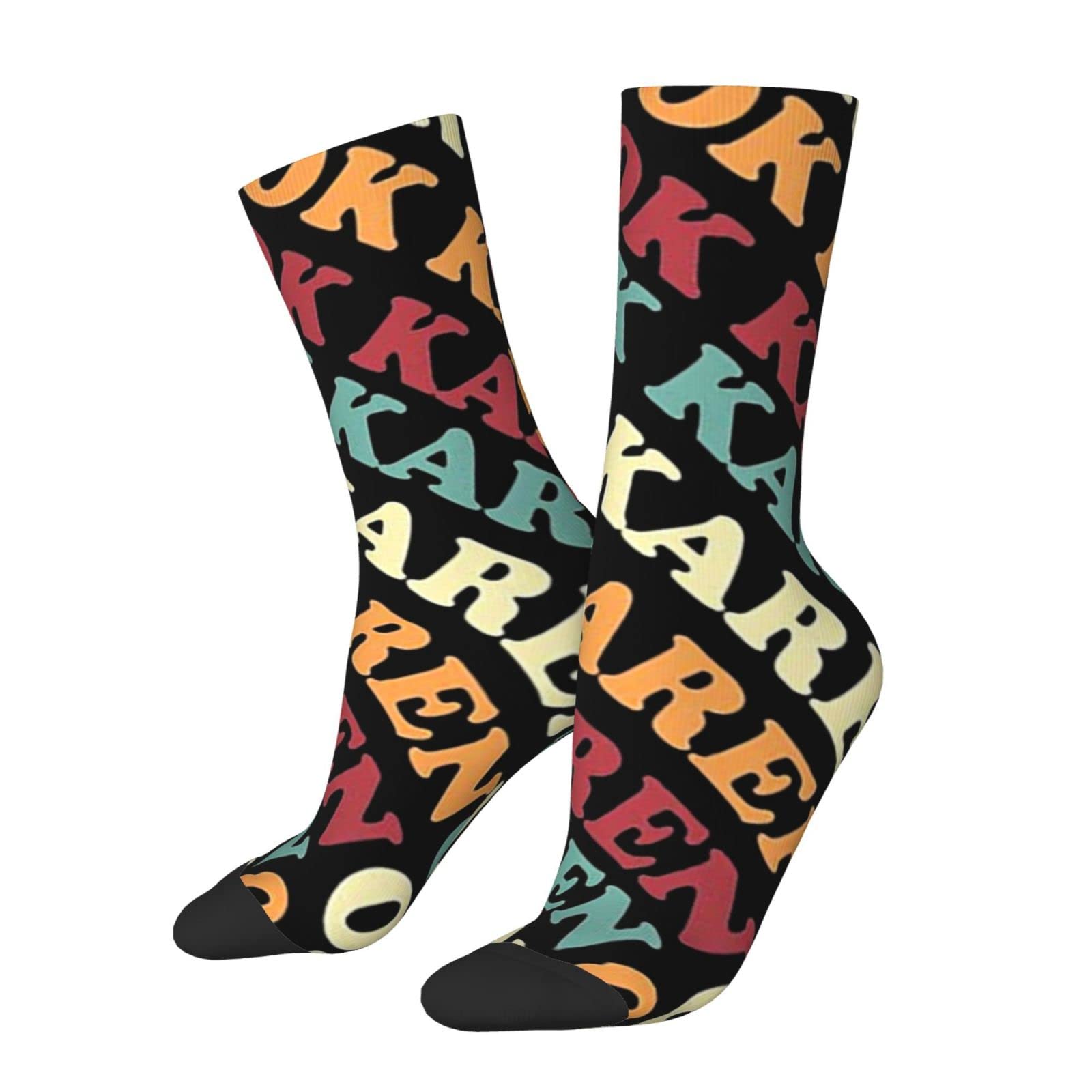 Lawenp Ok Karen Socks, Funny Novelty Crew Socks Gift for Men Women Teen