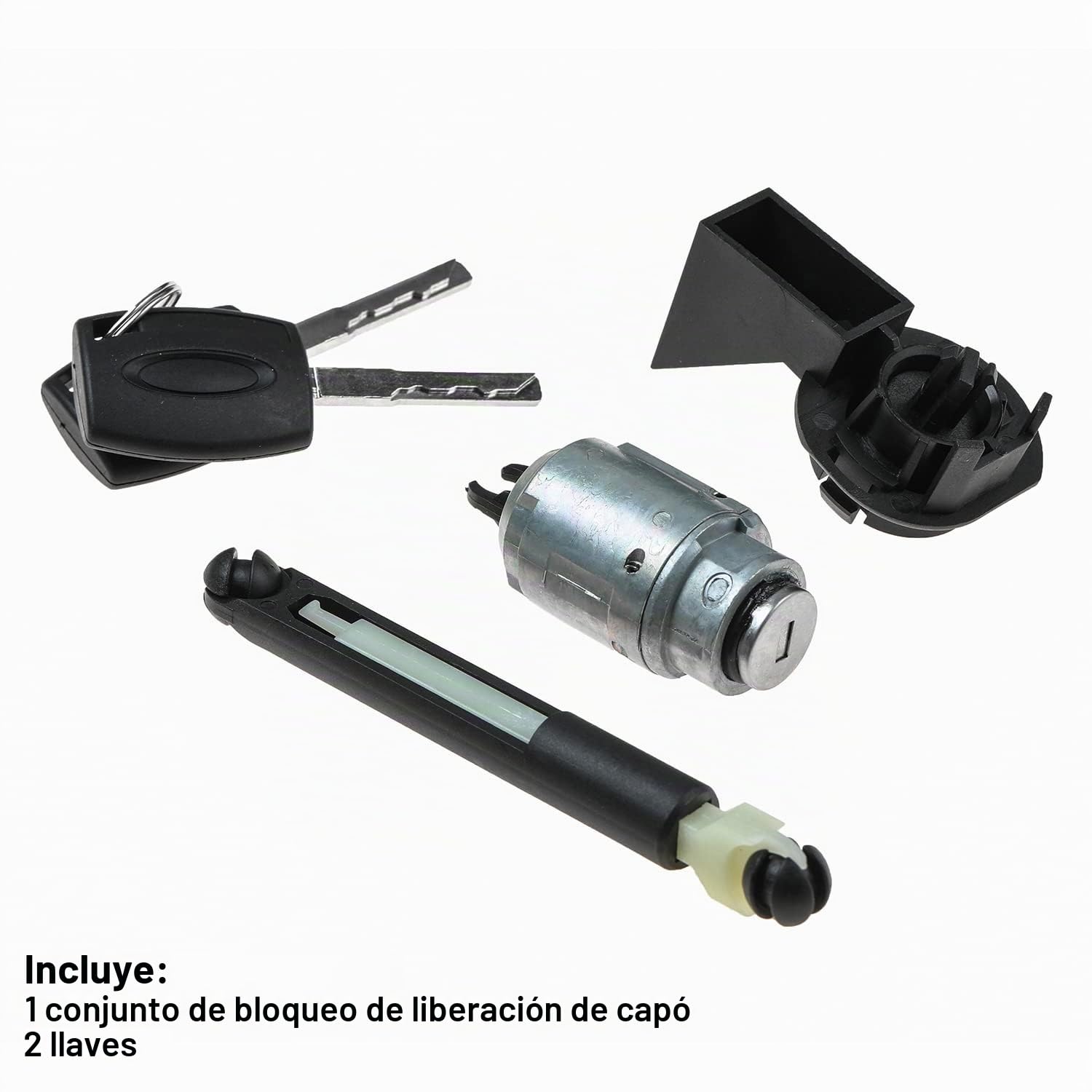 YAOPEI Cerradura de liberación del capó + 2 llaves para Focus MK 2 Kit de Reparación Ensamblado de la Cerradura del Capó del Pestill 4M5AA16B970BA 1343577 1355231