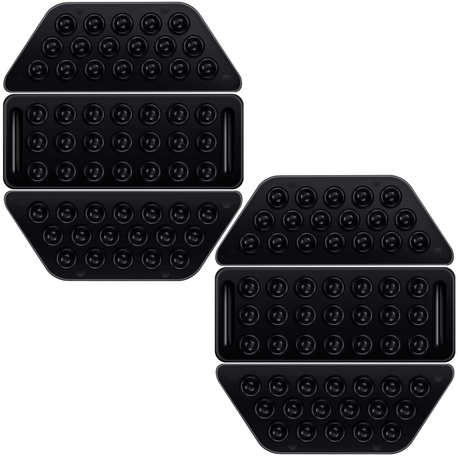 Black Snowboard Stomp Pads, Snowboard Grip Pad Anti Slip Mat Self Adhesive Rubber Ski Snowboard Stomp Pad Provides Extra Grip for Snowboarding for Men Women