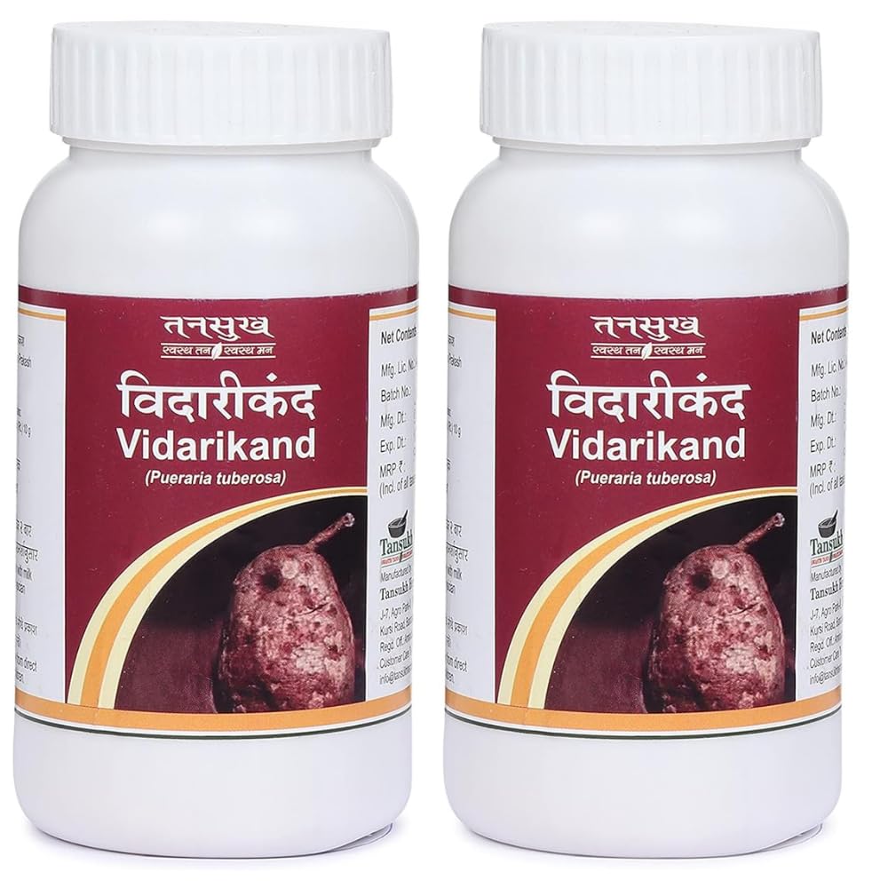 Tansukh Vidarikand Powder 200g | Pack of 2 x 100g | Bidharkand Churna Indian Kudzu Root Powder | Herbal Support for Strength, Vitality and Daily Wellness