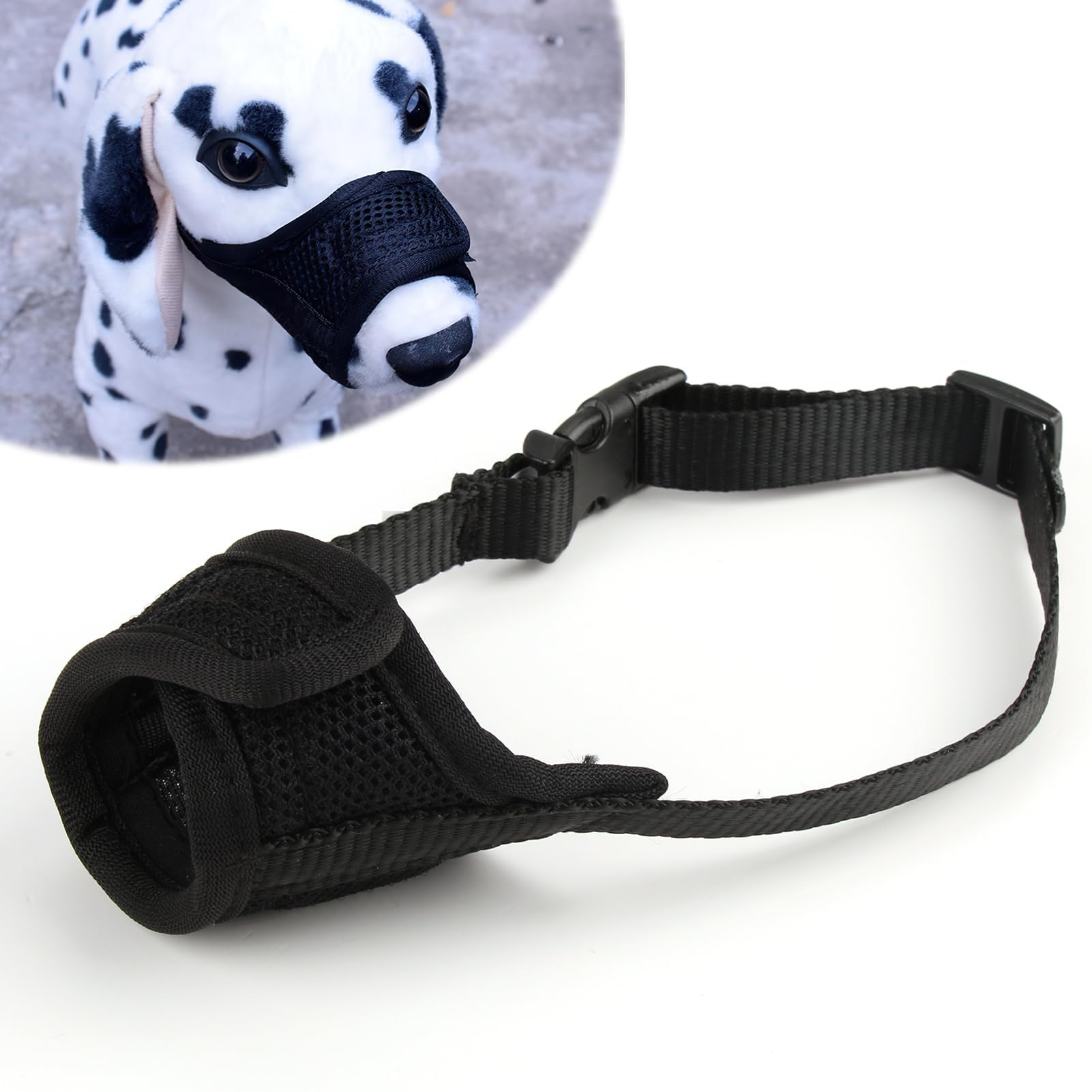 Bozal De Malla Para Perros Transpirable Y Ajustable - Ideal Para Adiestramiento, Talla L Azul