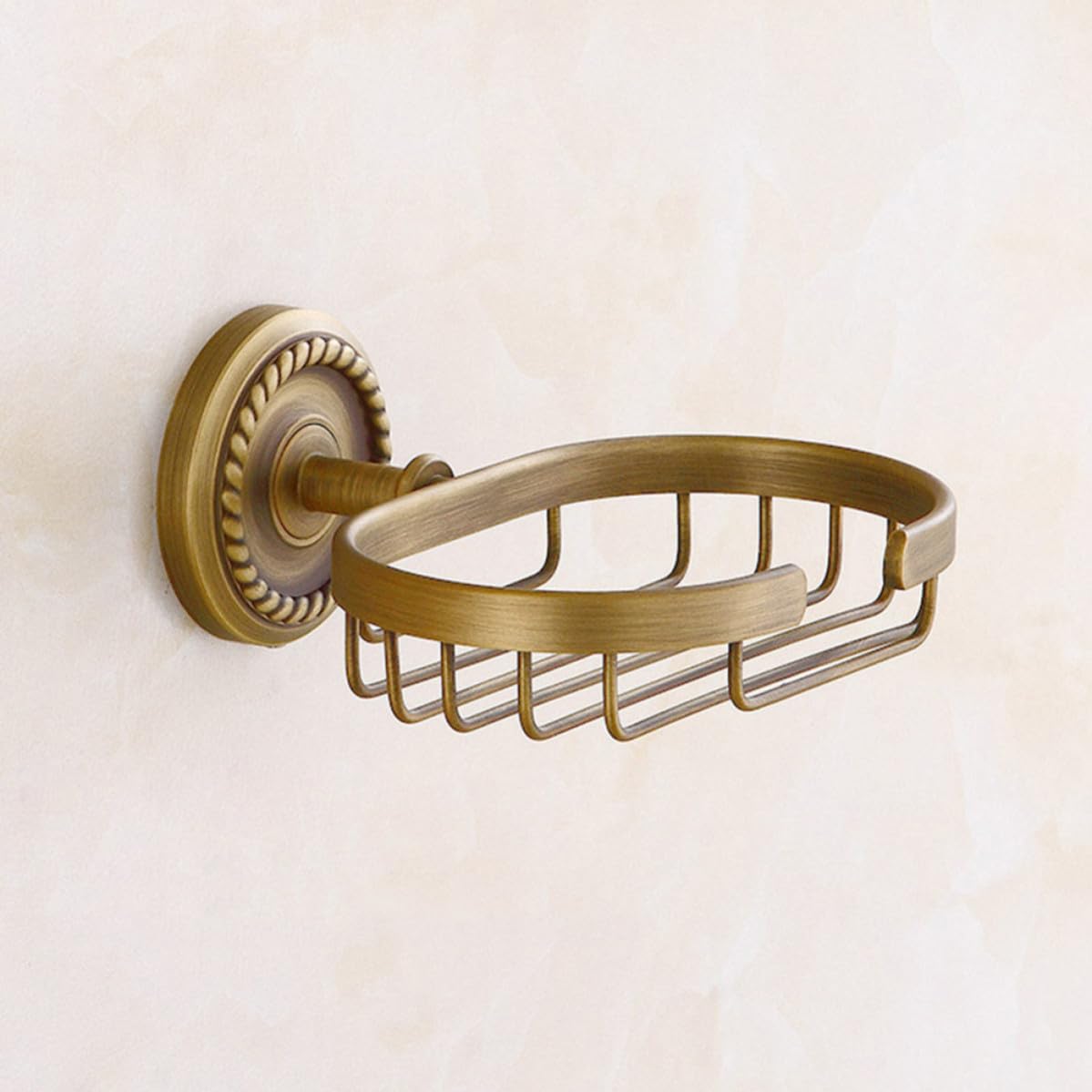 Estilo Vintage Jabonera de Pared de Latón para Baño y Ducha