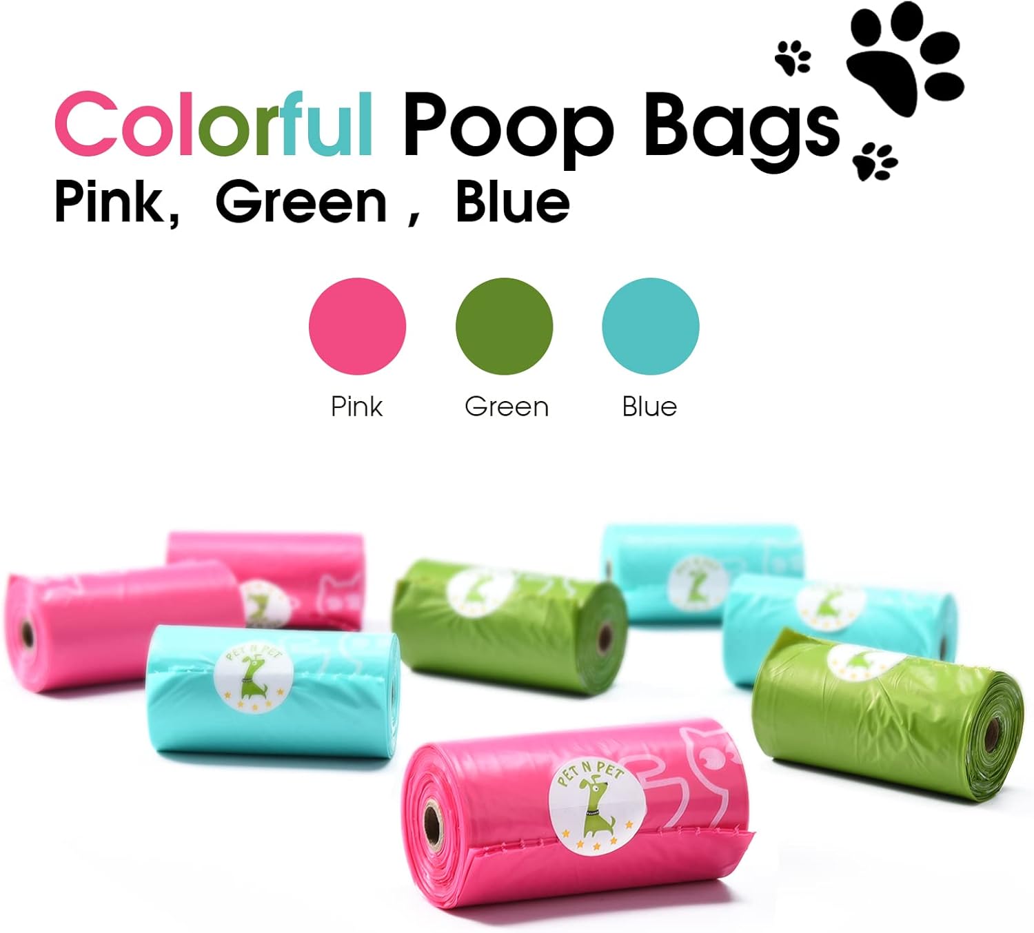 Dog Poo Bags Biodegradable Scented 720 Ct, 48 Rolls Dog Bags Poop