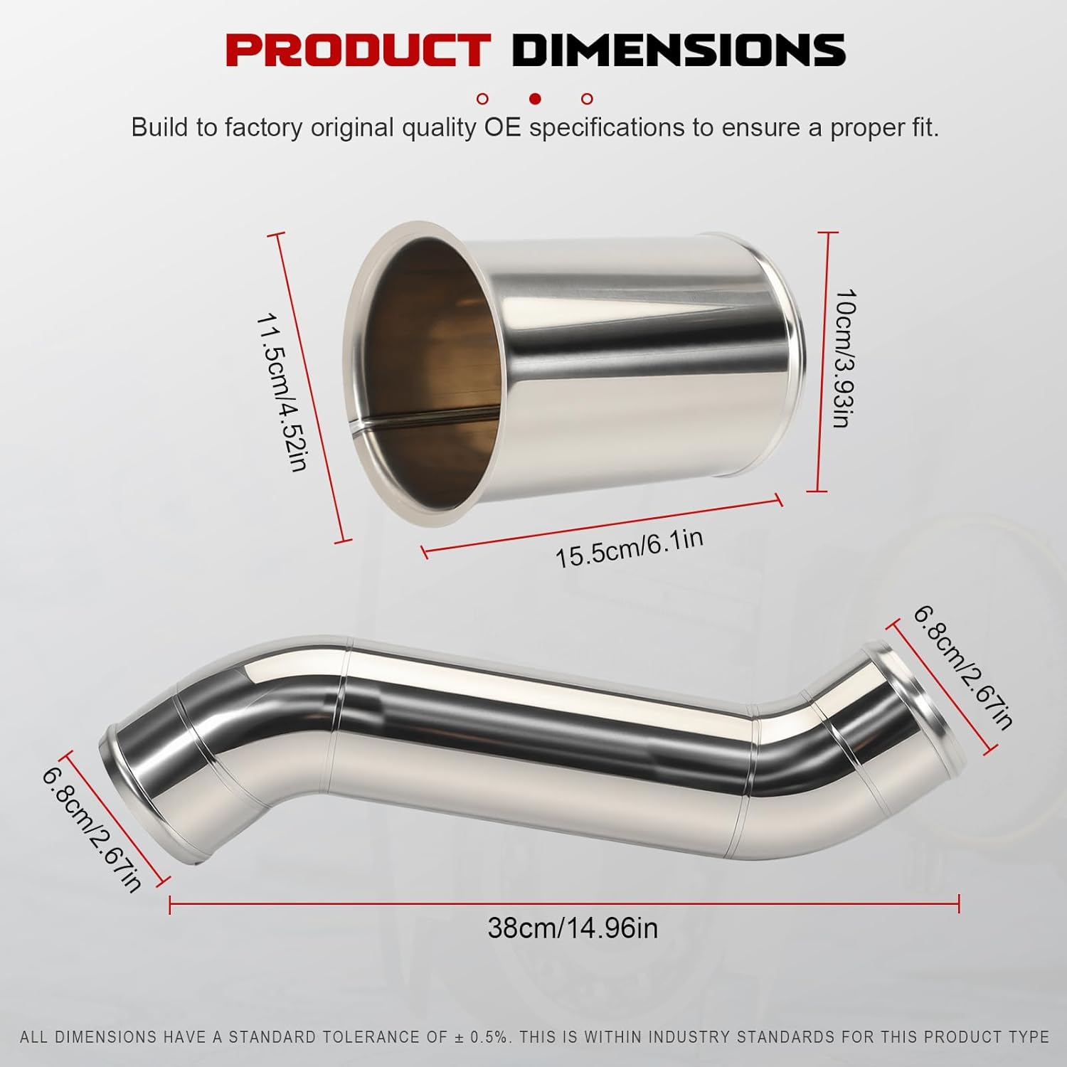 23505899 Coolant Pipe Coolant Tube Kit for Detr0it Diesel Series 60 12.7L 14.0L Engine Silver