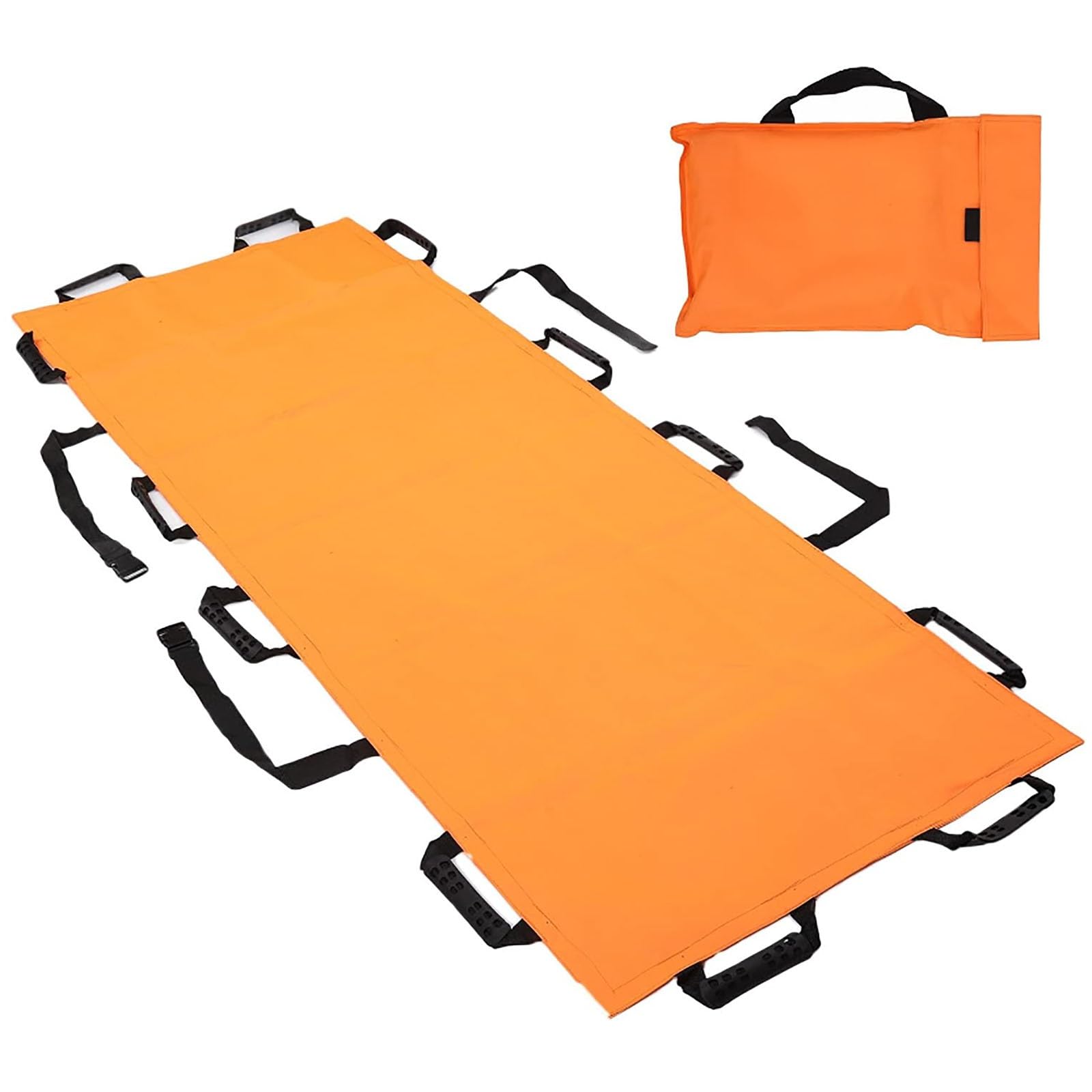 SWENEEN Foldable Stretcher,Thickened 12 Handles First Aid Stretcher With Handbag Simple Soft Portable Carrying Unit For Emergency Work,