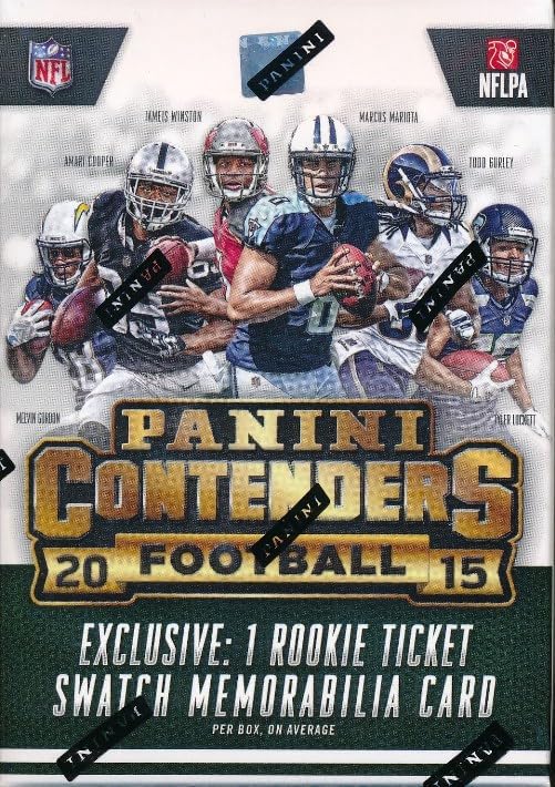 2015 Panini Contenders Football Factory Sealed Blaster Box with EXCLUSIVE ROOKIE TICKET SWATCH MEMORABILIA Card! Look for Rookies & Autographs of Jameis Winston, Marcus Mariota & Many More!