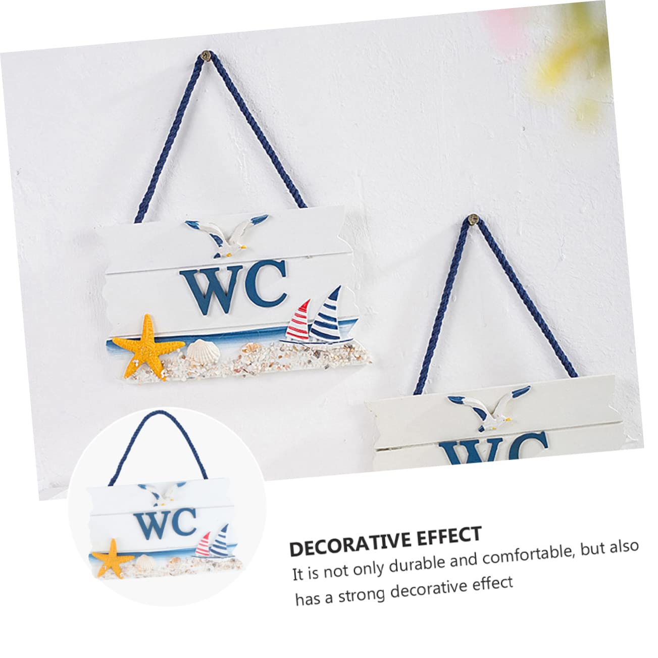 SHINEOFI 8piezas Carteles Colgantes De Wc De Decoración Para Inodoro De Letreros Señalización De Aseos Diseño Artístico y
