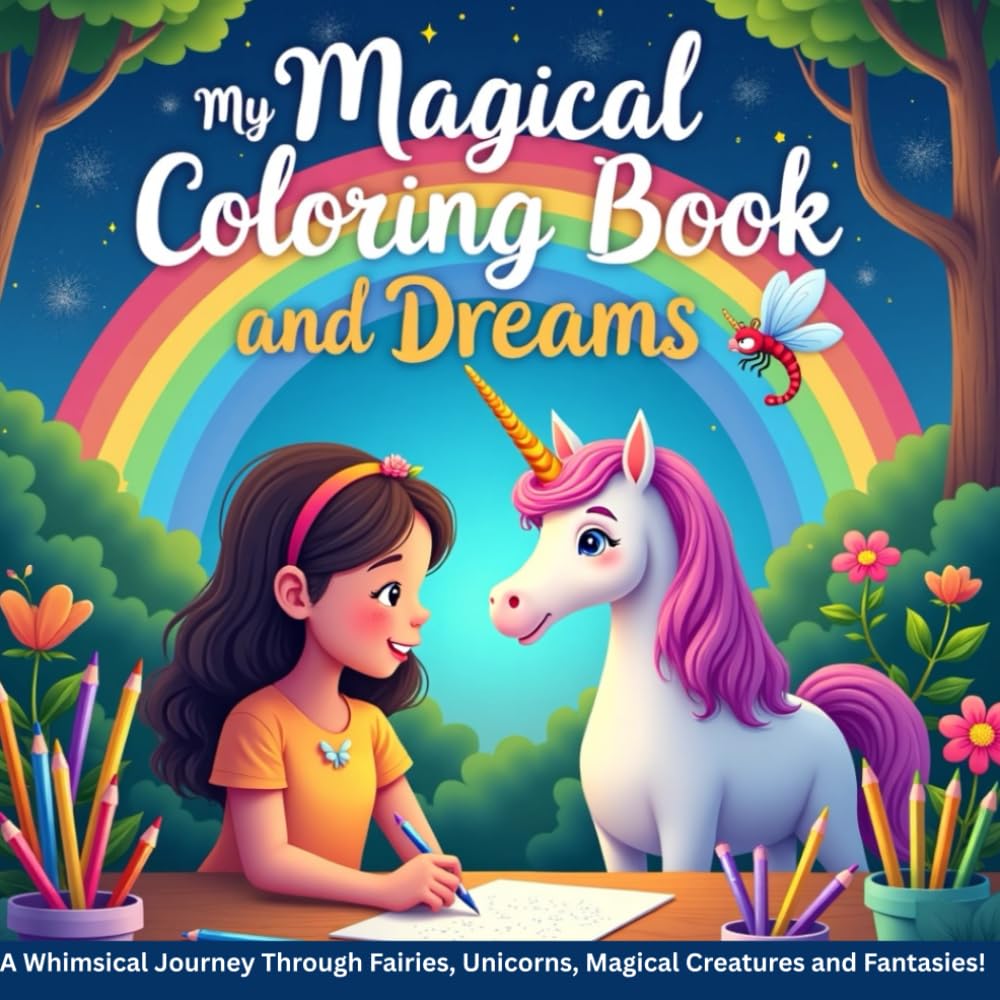 My Magical Coloring Book and Dreams: A Whimsical Journey Through Fairies, Unicorns, Magical Creatures and Fantasies! - Fun & Easy Coloring Pages for Kids.