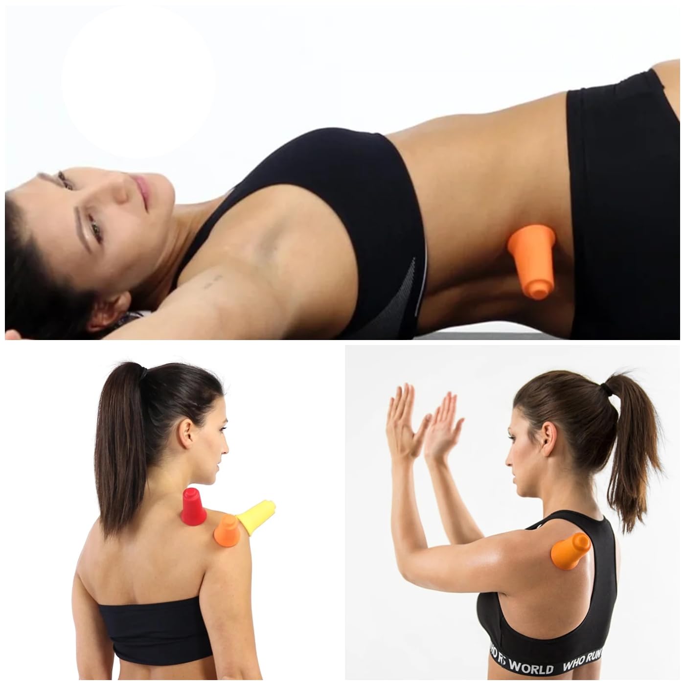 BellaBambi original verre à ventouses | Ventouses pour la beauté, le peeling, le sport & le massage en cas de tensions | Fabriqué en Allemagne | Silicone doux pour la peau | Intensité Regular Orange