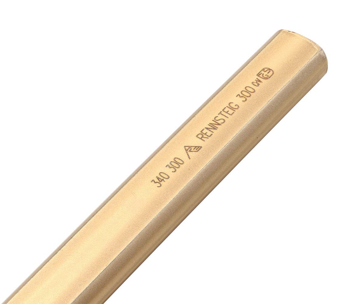 341 300 1 Malowane Dłuto masońskie z osłoną dłoni, złoty, 300 mm
