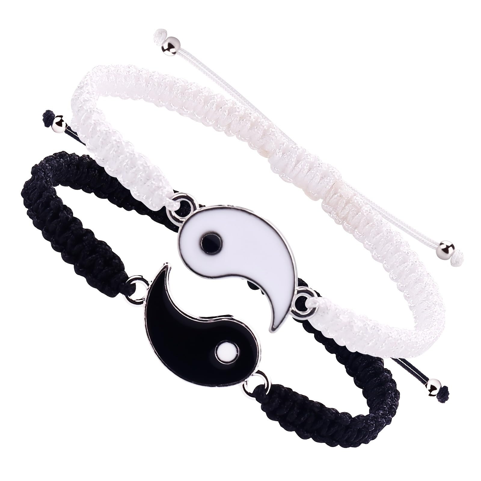 Stefania FIavia&Co Tai Chi Yin Yang Bracelets.Decorative Gift for Men,Women,Friends,and Family.Ideal for Daily Wear,Sleep Aid,Stress Relief,Feng Shui,Mental Clarity,Luck,Love,Wealth