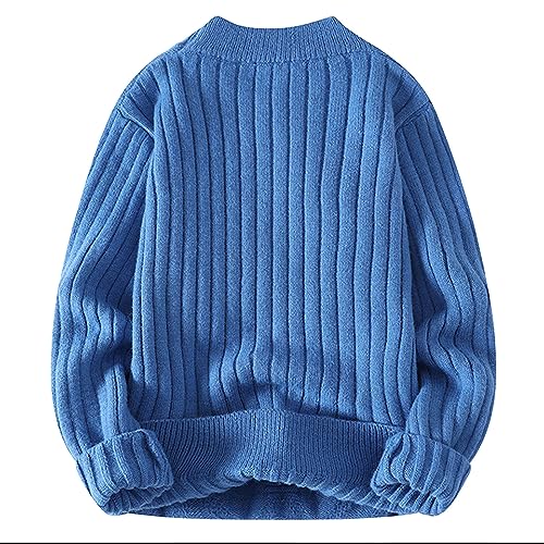 Men's Cable Knit Pullover Sweater Casual Long Sleeve Crewneck Knitted Sweaters Casual Twist Textured Sweaters3