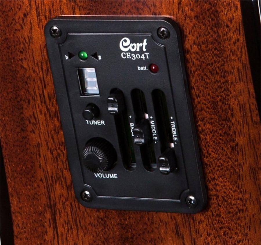 Image of Cort Semi-Acoustic Guitar, Spruce Top, Mahogany Back & Sides, Merbau Fingerboard, Onboard Electronics AD300E OP