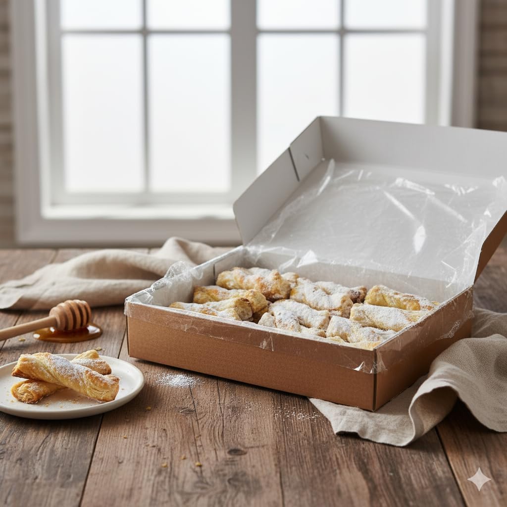 Lazos de Hojaldre Blancos con Miel (1,7 kg) Bollería Artesana, Sin Conservantes ni Colorantes, Dulces Tradicionales para Desayuno y Merienda