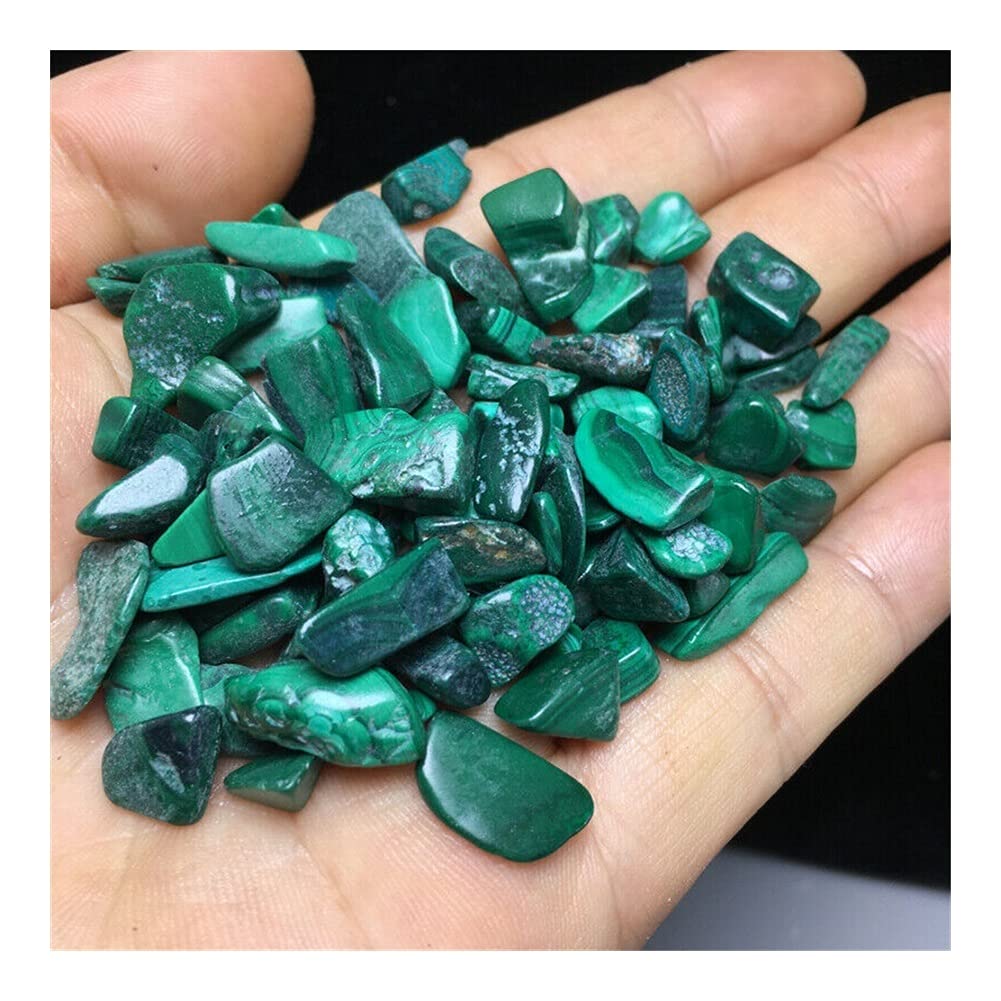 Regalo Natural malaquita Grava Arenisca Piedra de Cristal Piedra de Acuario, Piedra de decoración de jardín for dingchi Espécimen Mineral de Piedra (Size : 200g)