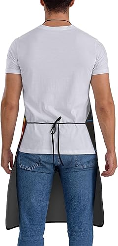 Miniatura 9 de Earth Musical Wind Group Fire Kitchen Delantal de cocina Delantal de chef profesional para hombres y mujeres, sin bolsillos, hermoso, unisex,